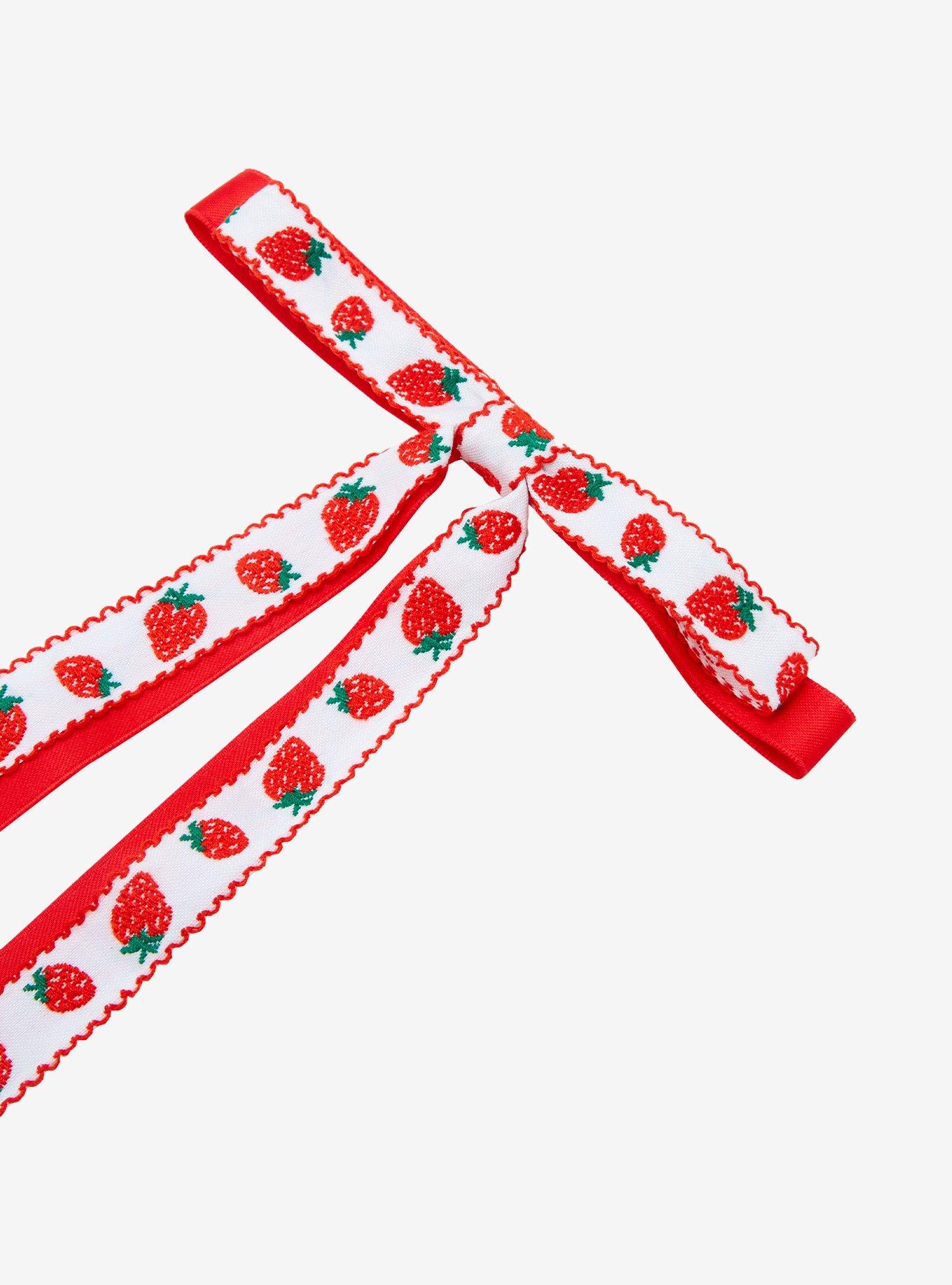 Sweet Society Strawberry Long Hair Bow, , alternate