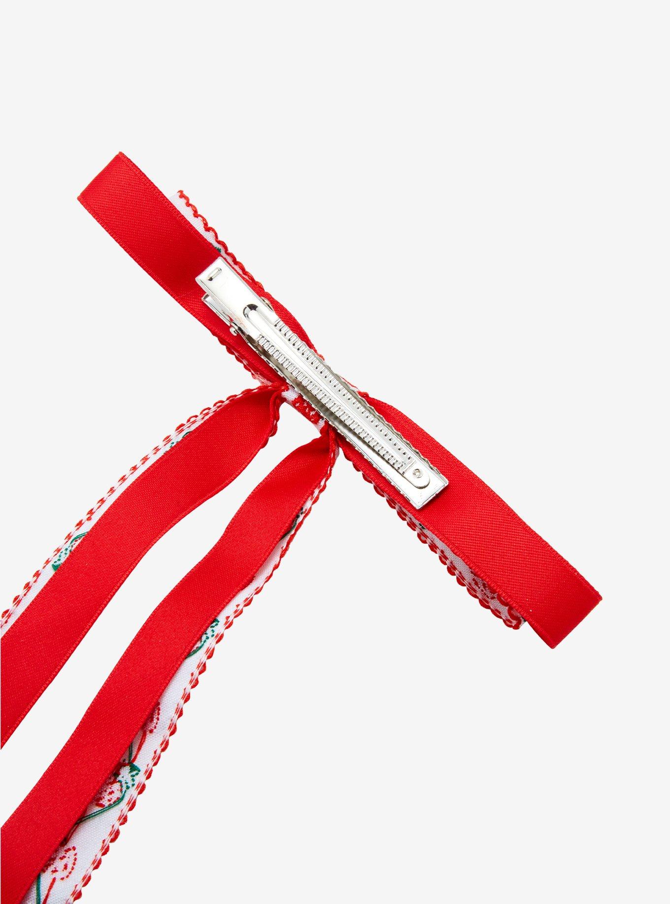 Sweet Society Strawberry Long Hair Bow, , alternate