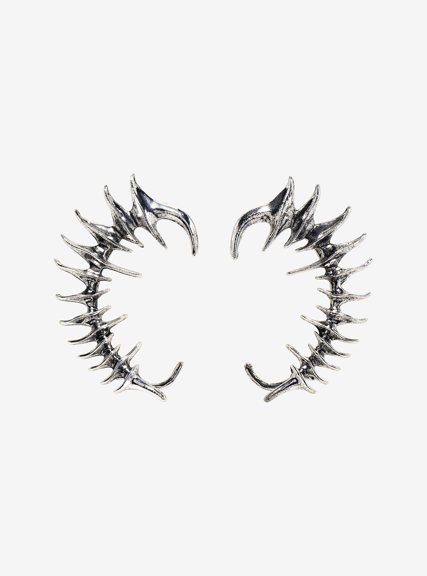Silver Spike Ear Cuff Set, , hi-res