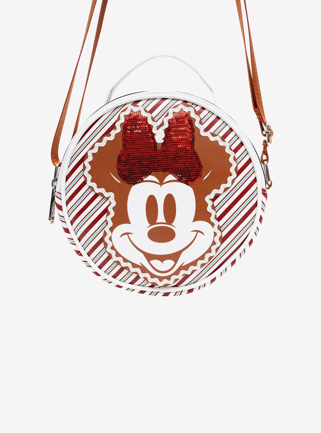 Disney Minnie Mouse Gingerbread Smile Round Crossbody Bag, , alternate