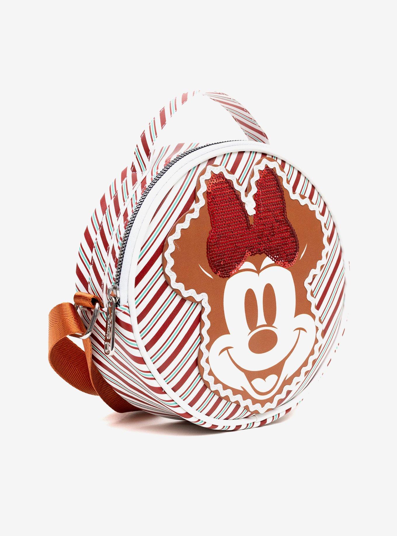 Disney Minnie Mouse Gingerbread Smile Round Crossbody Bag, , alternate