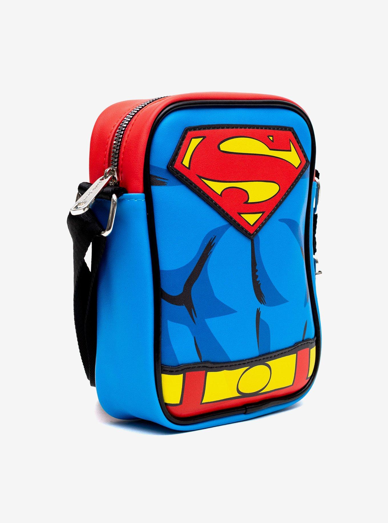 DC Comics Superman Close Up Logo and Belt Crossbody Bag, , alternate