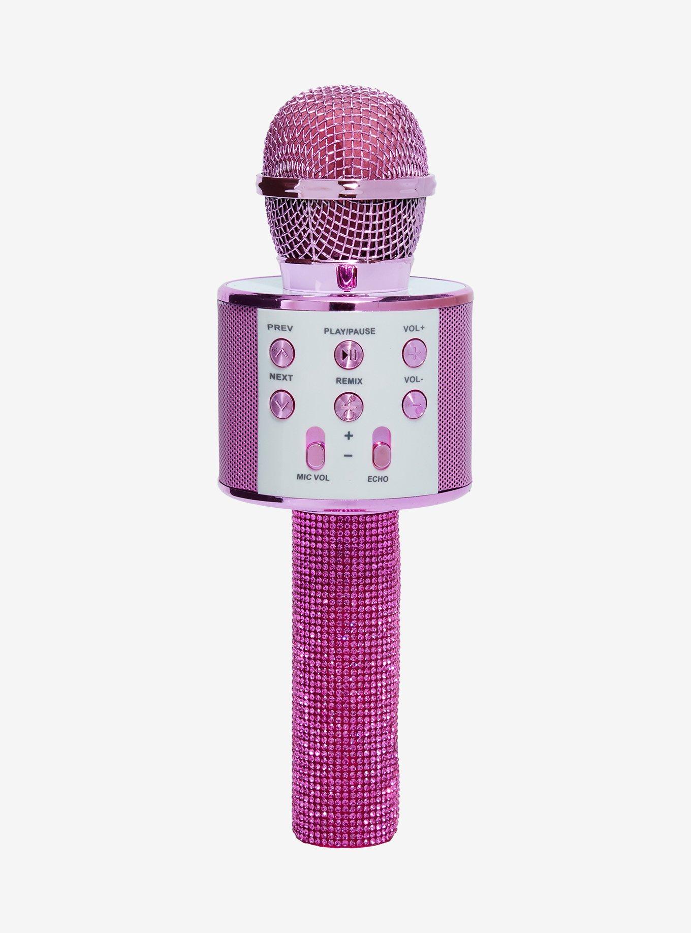 Hello Kitty Pink Rhinestone Wireless Karaoke Microphone, , hi-res