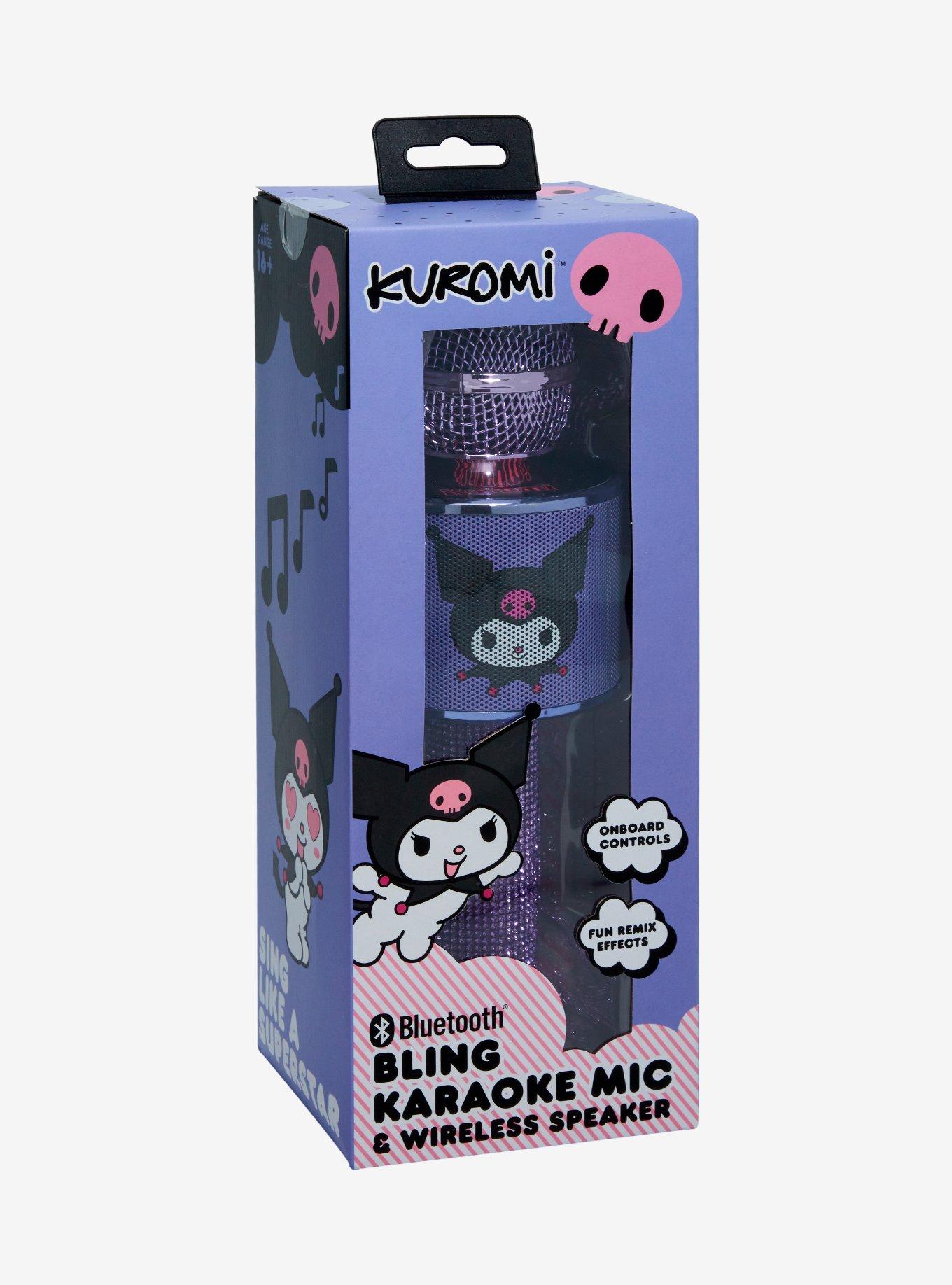 Kuromi Purple Rhinestone Wireless Karaoke Microphone, , alternate