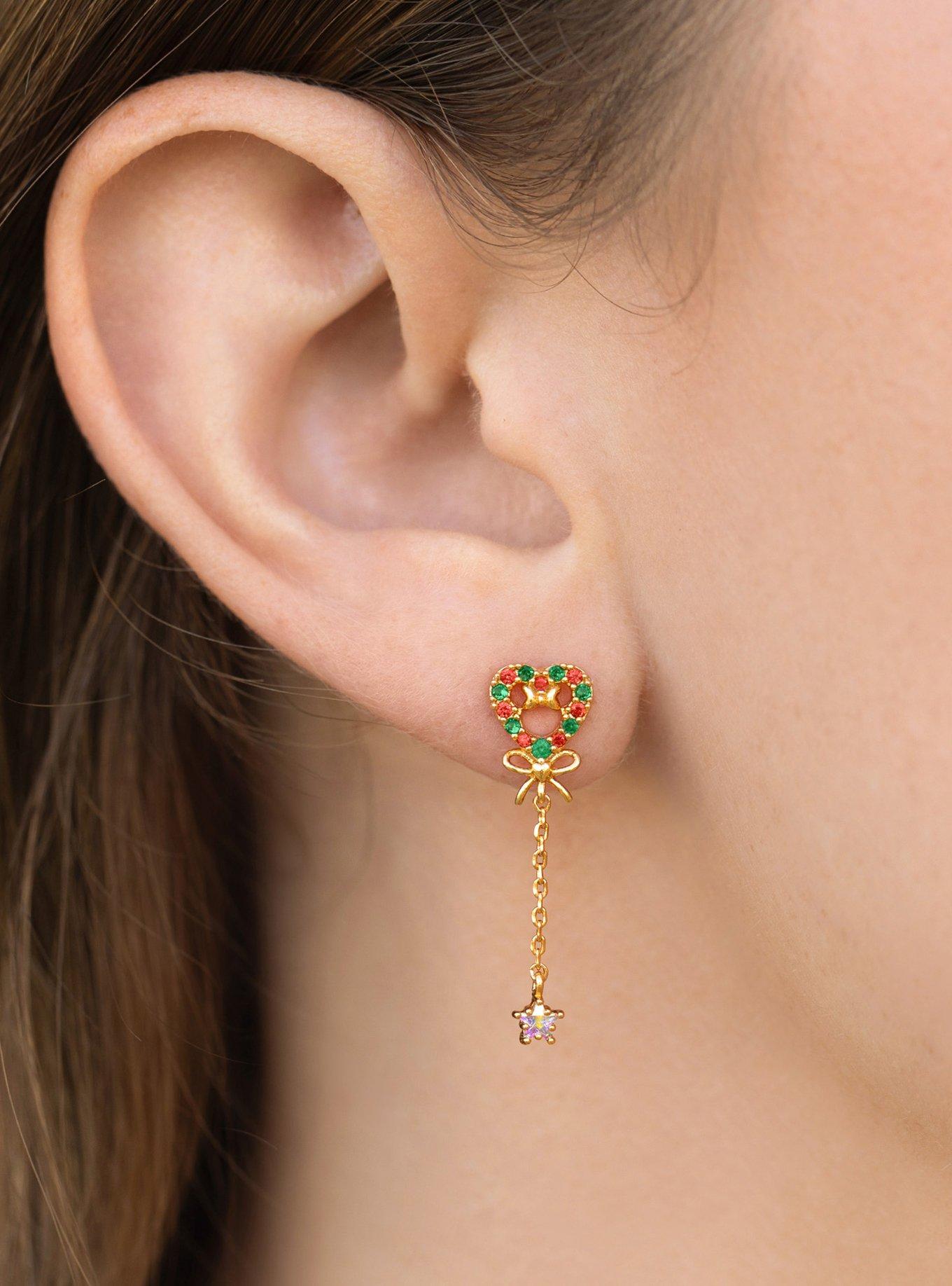 Disney X Girls Crew Deck The Halls Drop Earrings, , hi-res