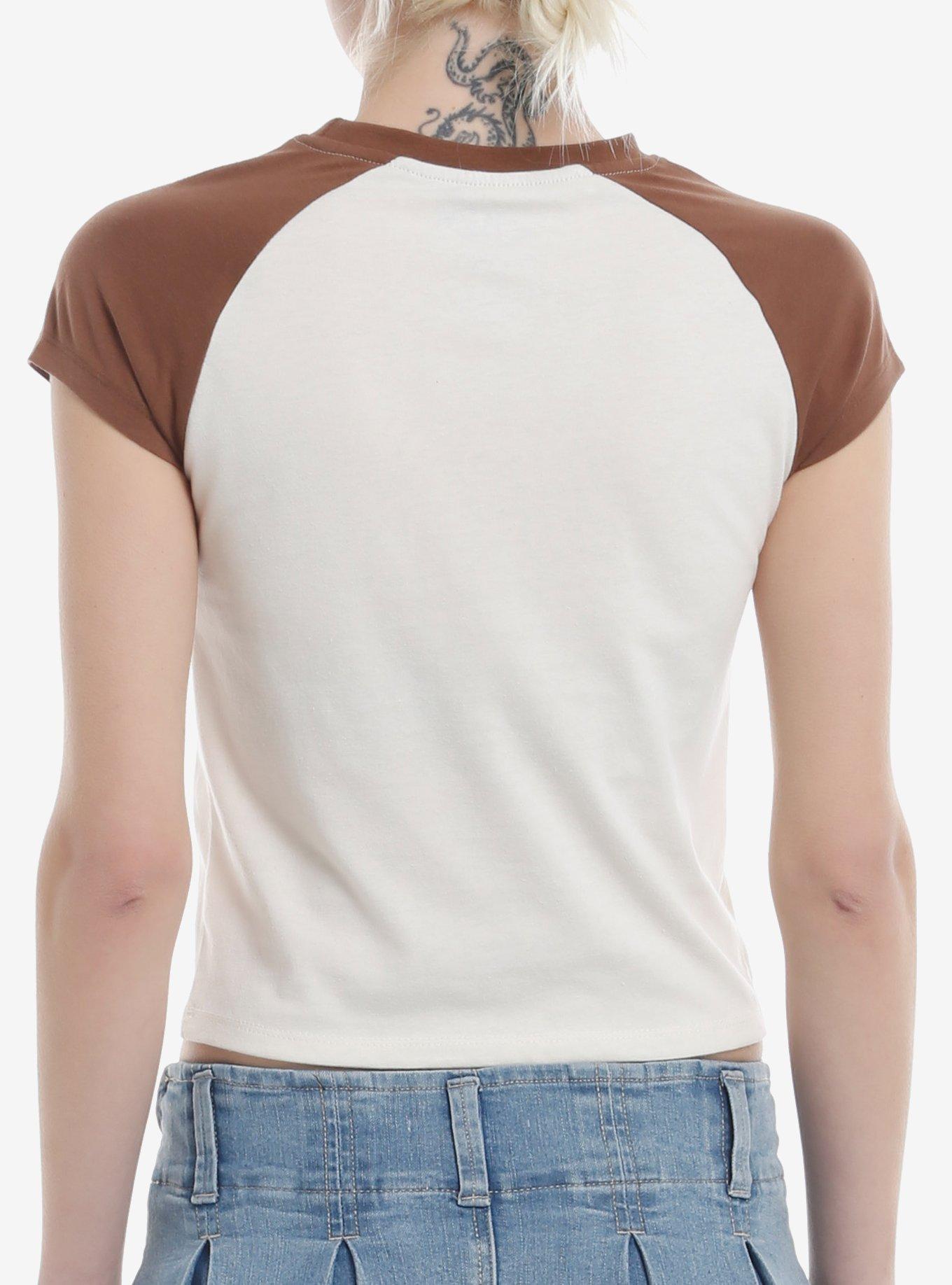 A&W Logo Girls Baby Raglan T-Shirt, BROWN, alternate