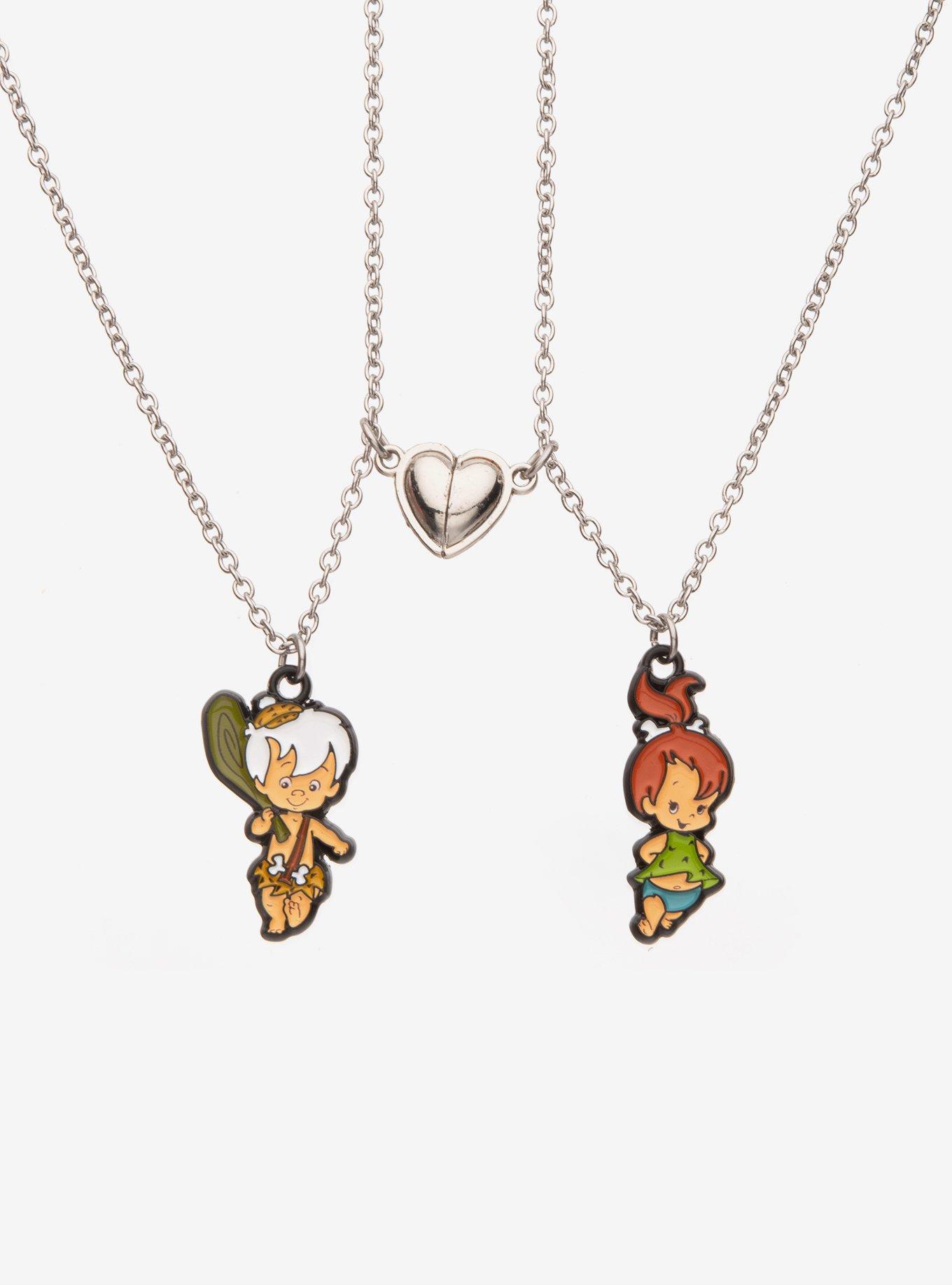 The Flintstones Pebbles & Bamm-Bamm Best Friend Necklace Set, , hi-res