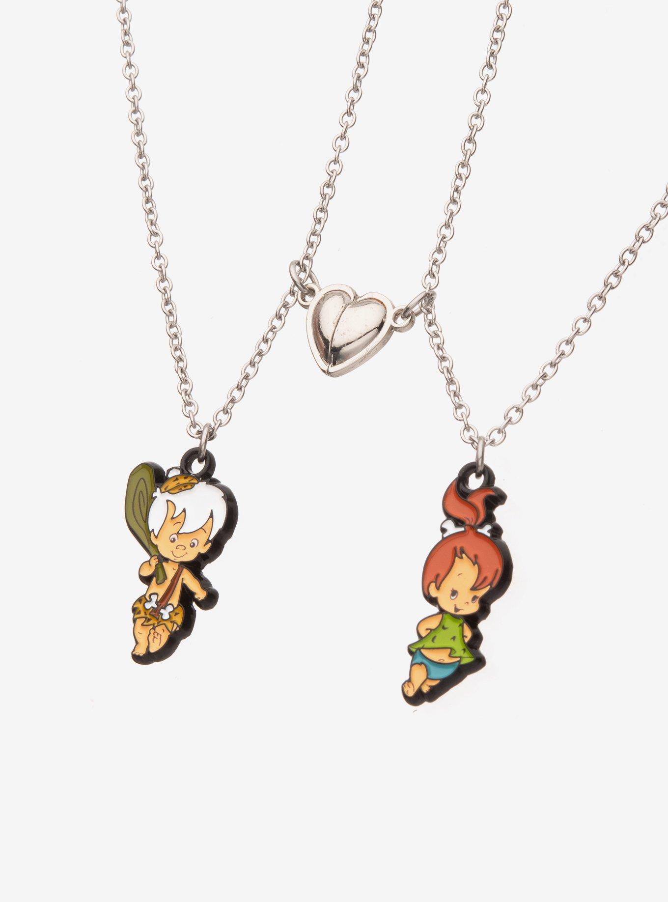The Flintstones Pebbles & Bamm-Bamm Best Friend Necklace Set, , alternate