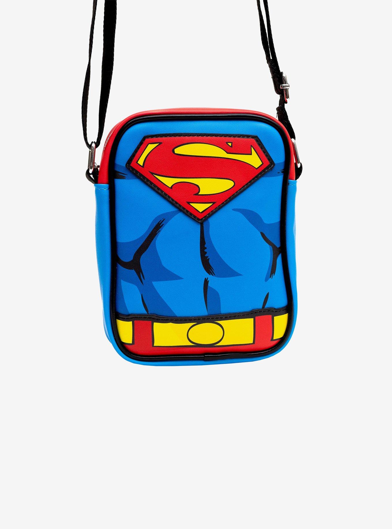 DC Comics Superman Close Up Logo and Belt Crossbody Bag, , hi-res