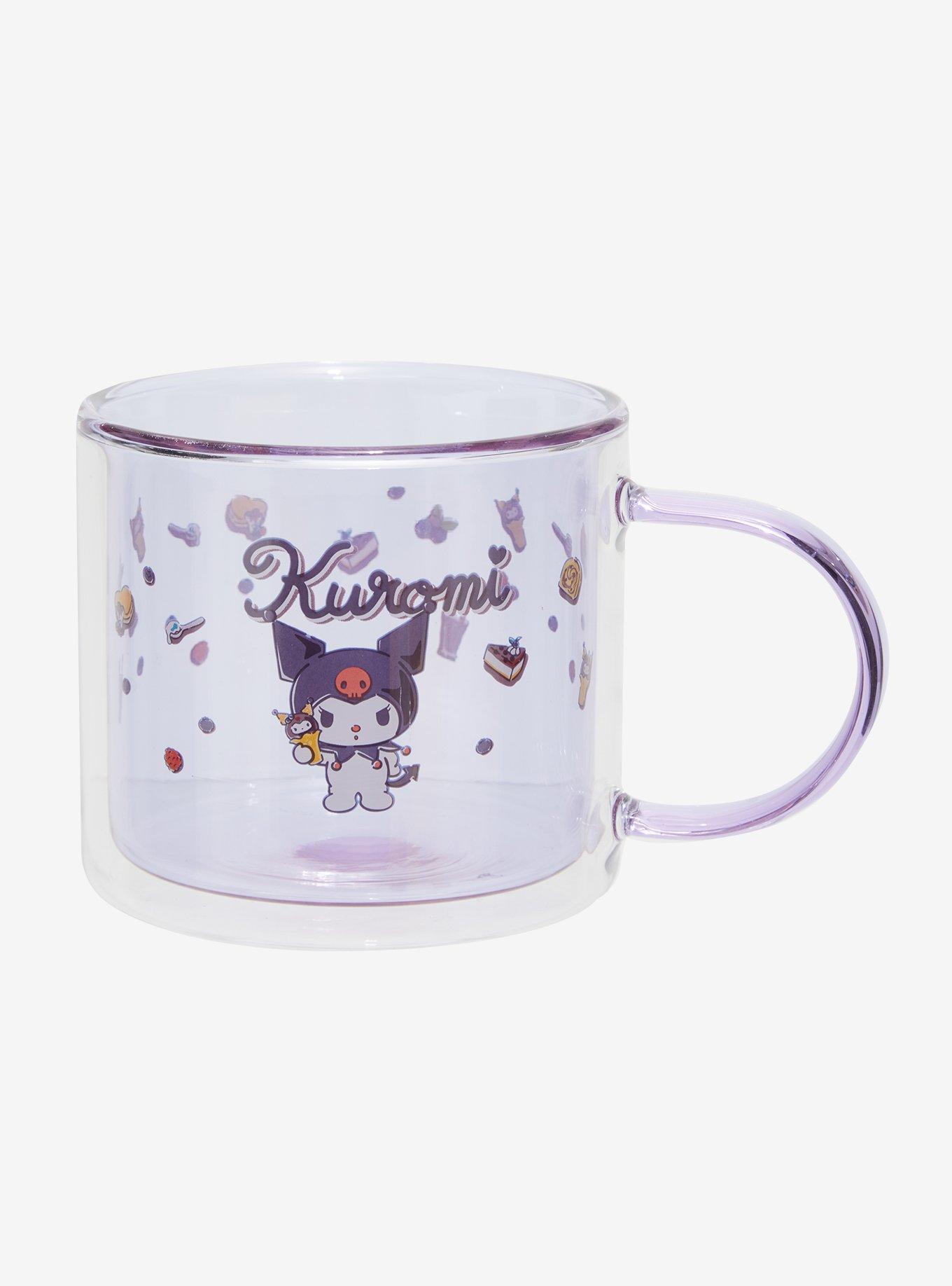 Kuromi Double Wall Glass Mug, , hi-res