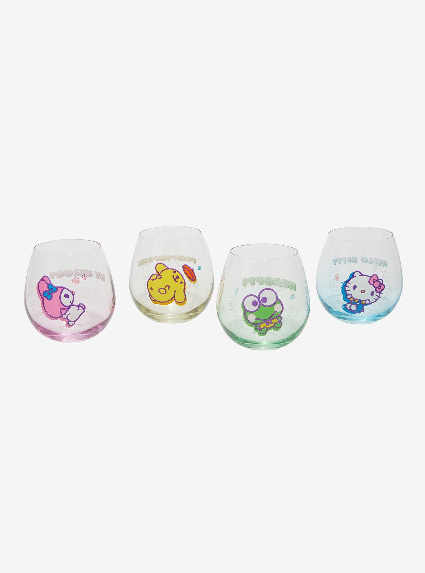 Hello Kitty And Friends Chibi Characters Glass Cup Set, , hi-res