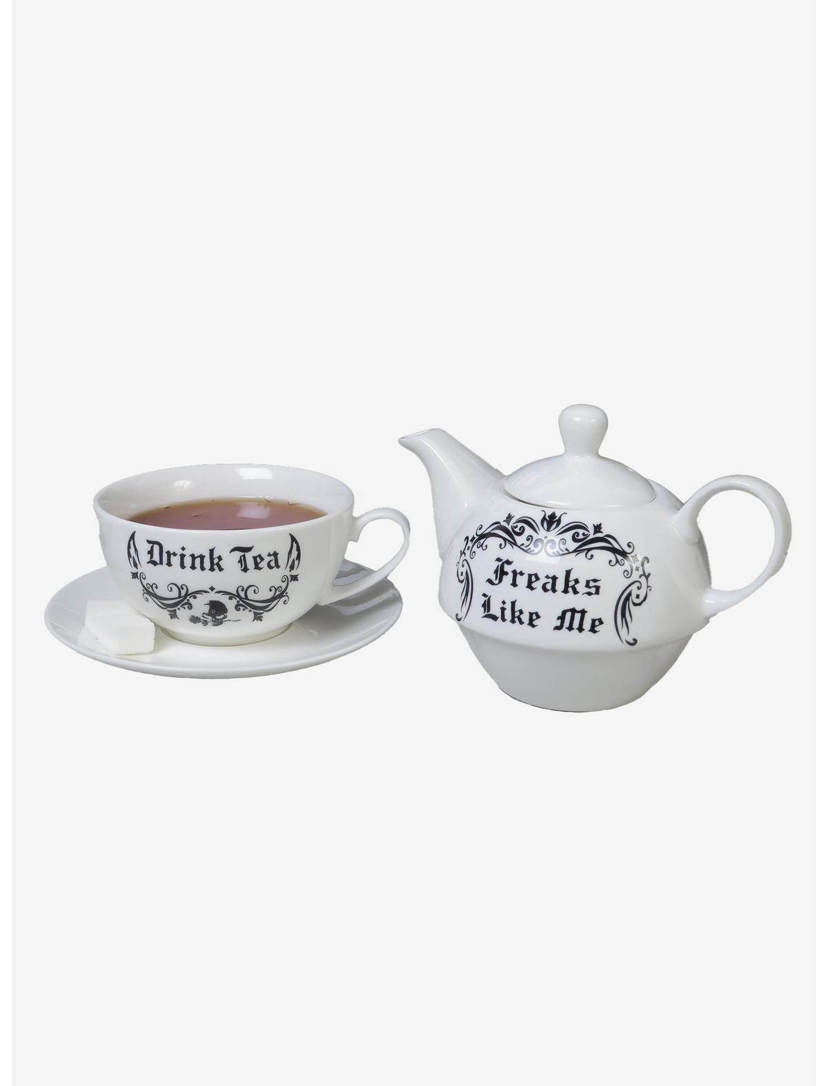 Alchemy of England Freaks Like Me Drink Tea Pot, , alternate