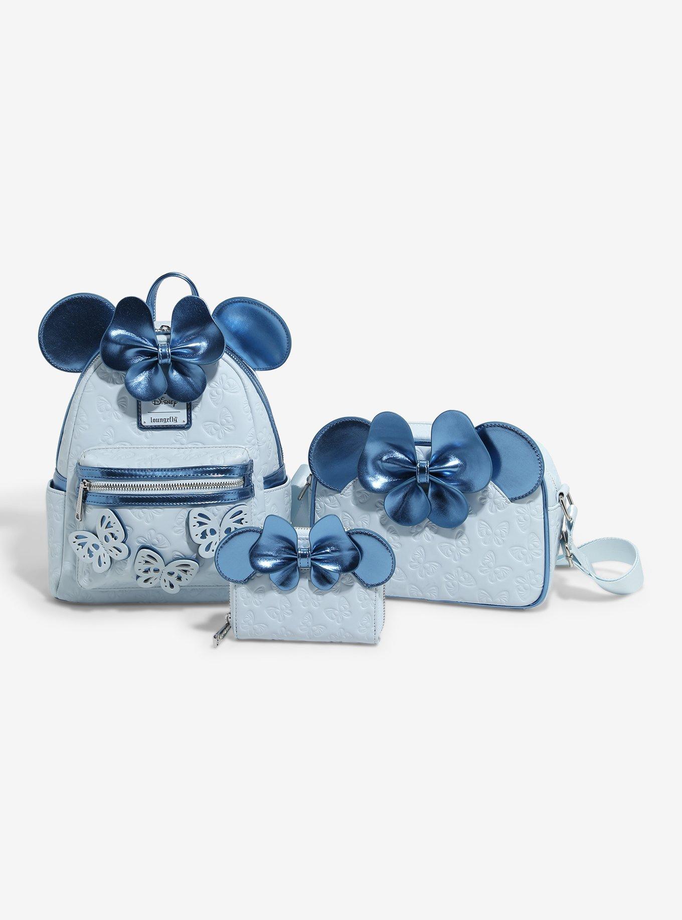 Loungefly Disney Minnie Mouse Blue Butterfly Crossbody Bag — BoxLunch Exclusive, , alternate