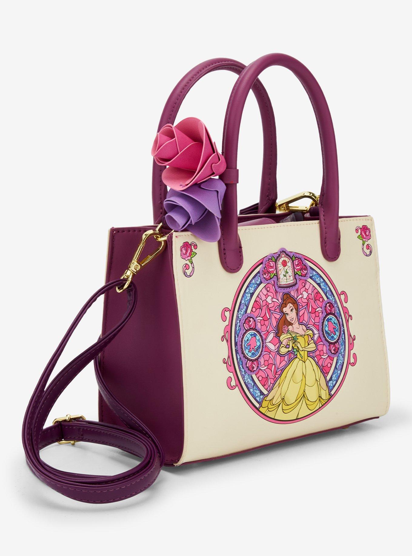 Loungefly Disney Beauty and the Beast Belle Stained Glass Portrait Crossbody Bag - BoxLunch Exclusive, , hi-res