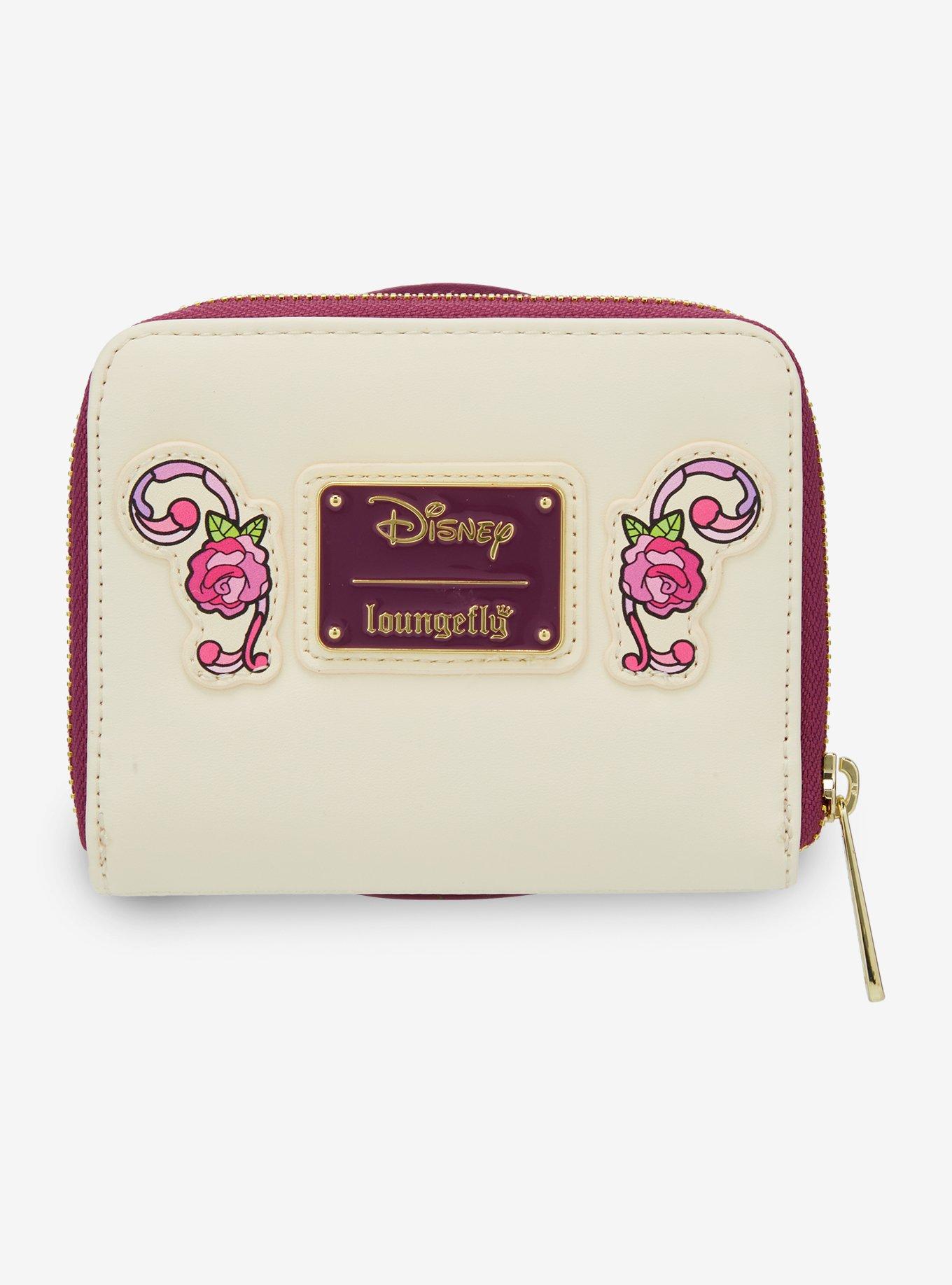 Loungefly Disney Beauty and the Beast Belle Stained Glass Portrait Small Zip Wallet - BoxLunch Exclusive, , alternate