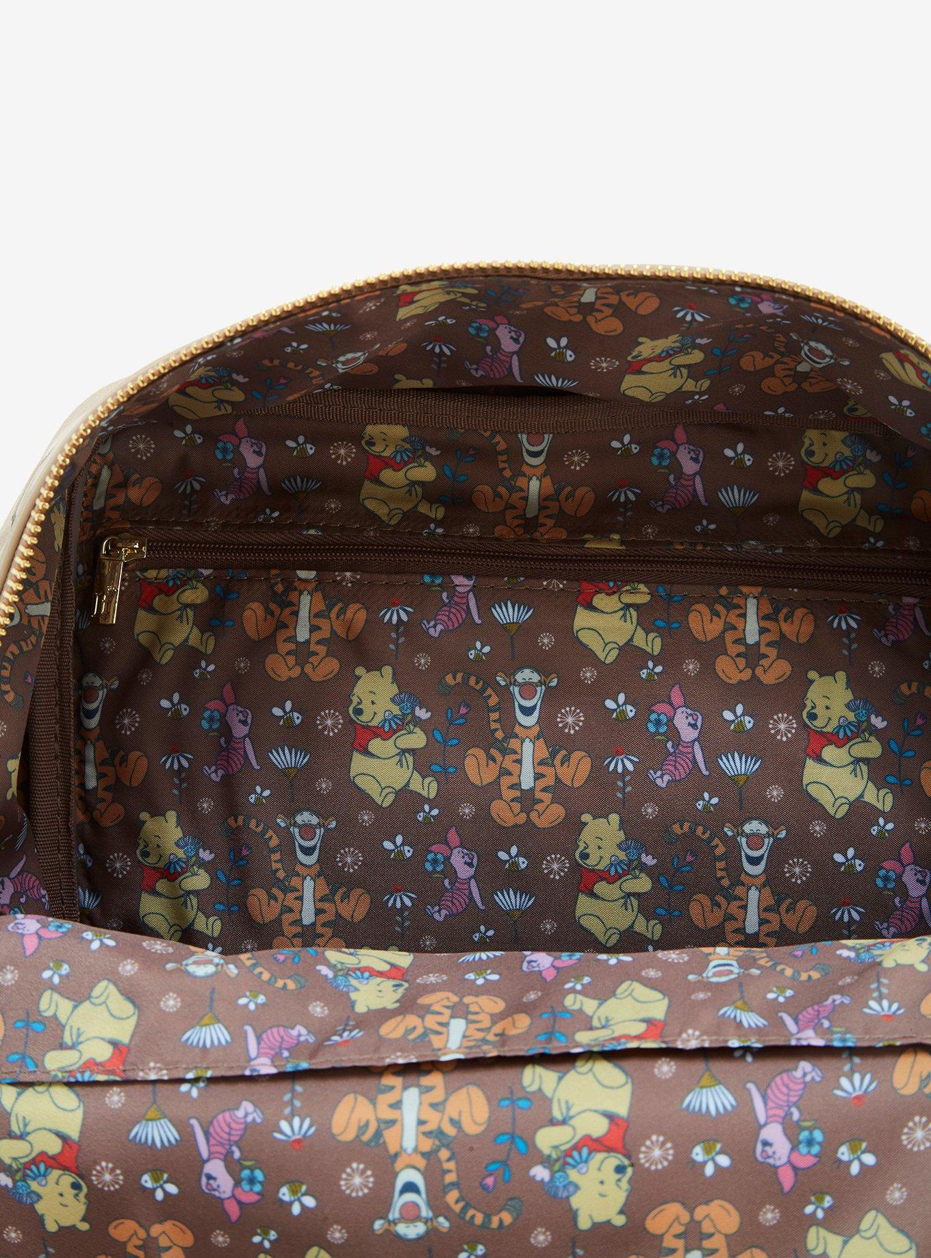 Loungefly Disney Winnie the Pooh Floral Brown Backpack — BoxLunch Exclusive