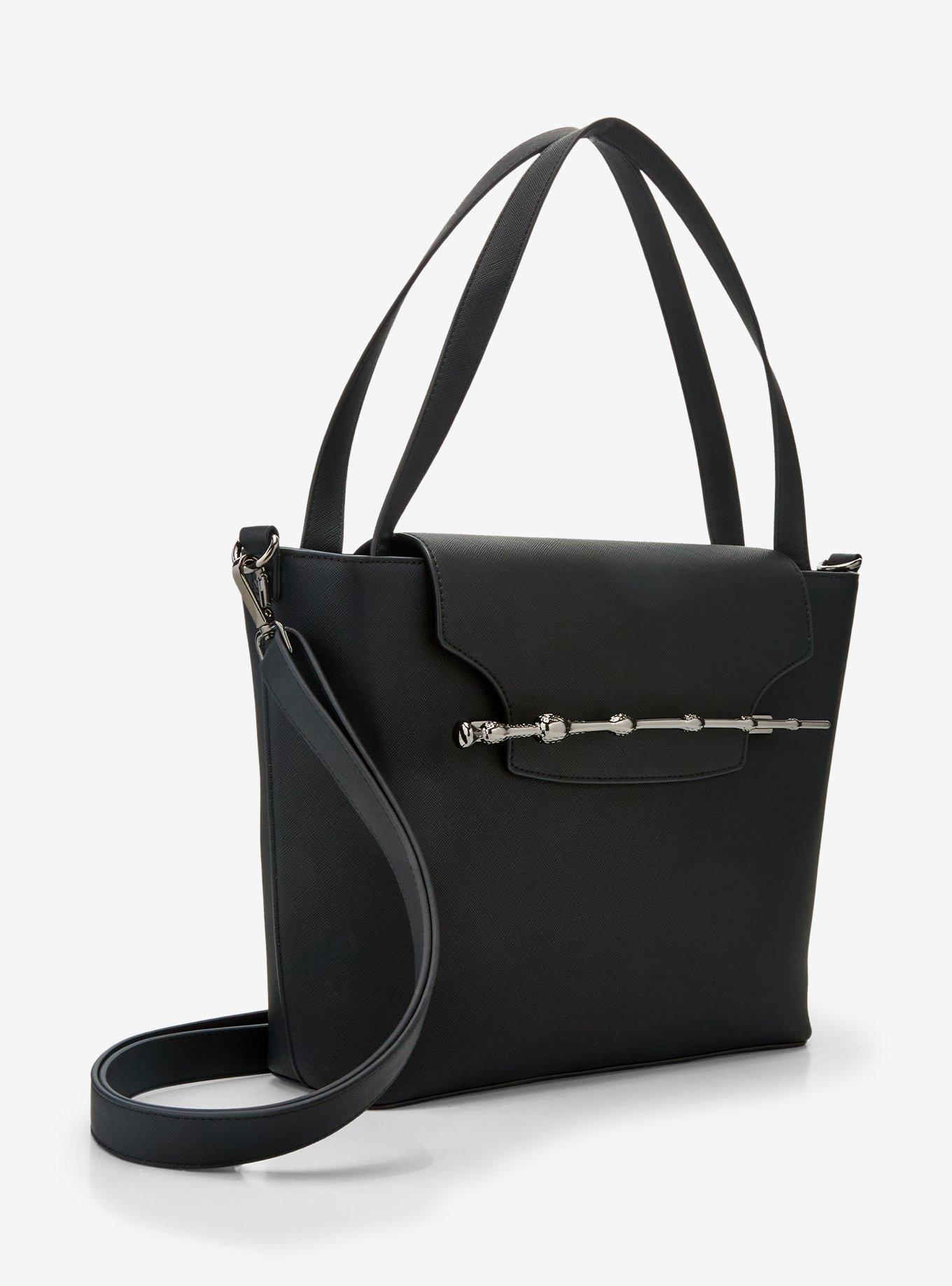 Loungefly Harry Potter Elder Wand Black Tote Bag - BoxLunch Exclusive, , hi-res
