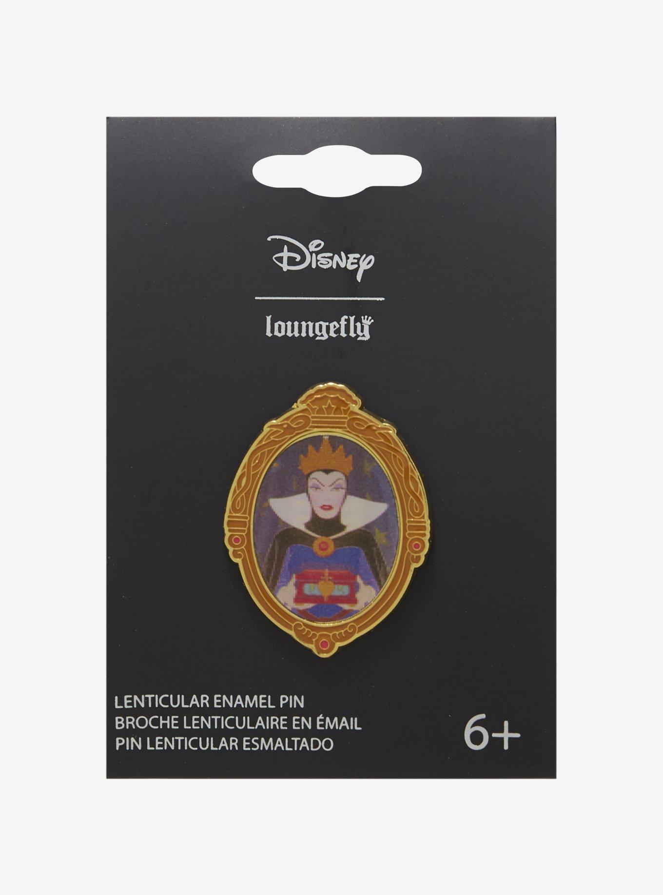 Loungefly Disney Snow White and the Seven Dwarfs Evil Queen Lenticular Portrait Enamel Pin, , alternate