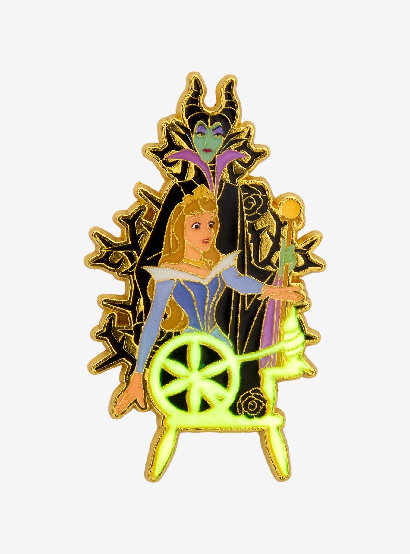 Loungefly Disney Sleeping Beauty Aurora & Maleficent Glow-in-the-Dark Enamel Pin, , hi-res