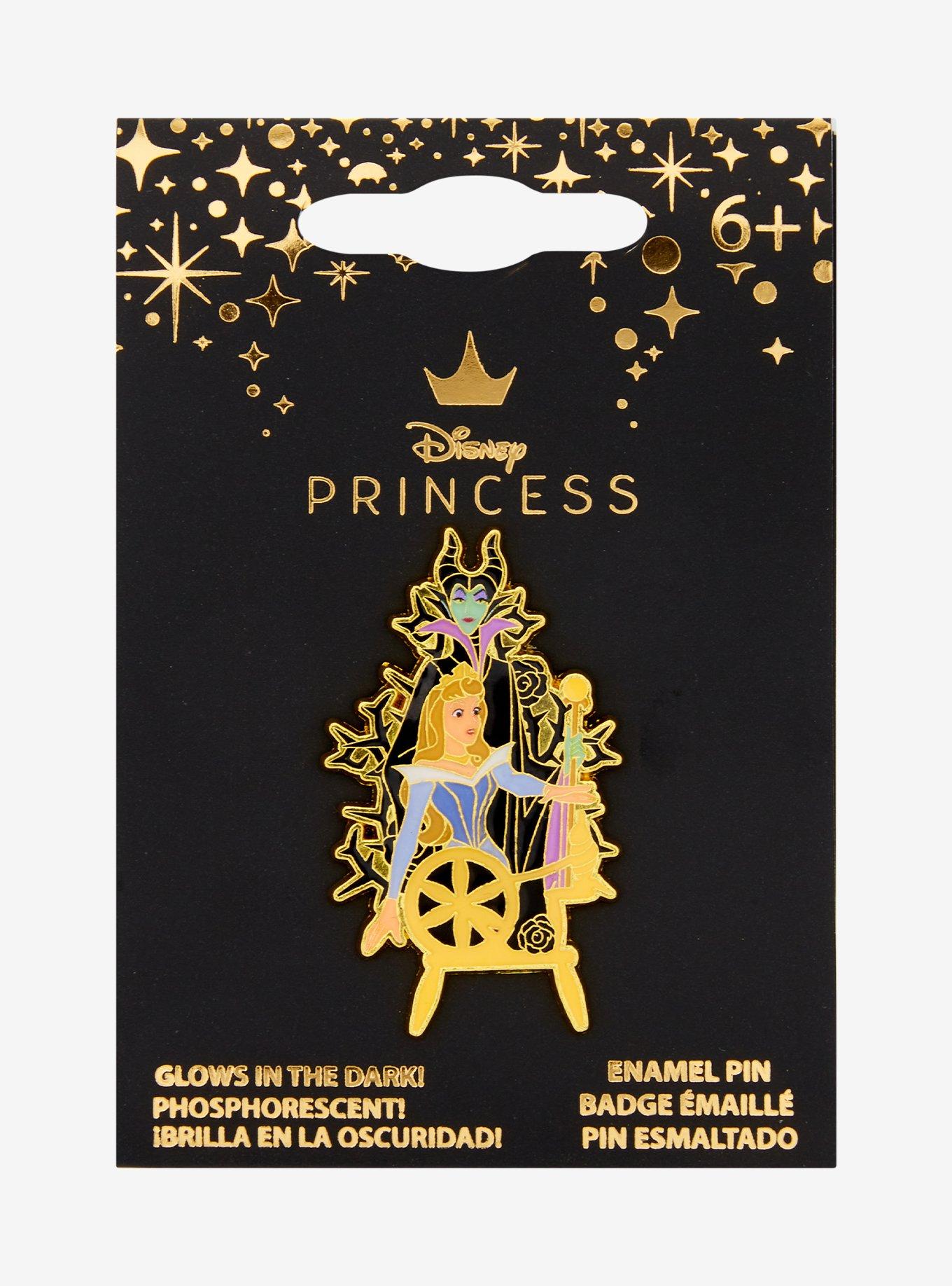 Loungefly Disney Sleeping Beauty Aurora & Maleficent Glow-in-the-Dark Enamel Pin, , alternate