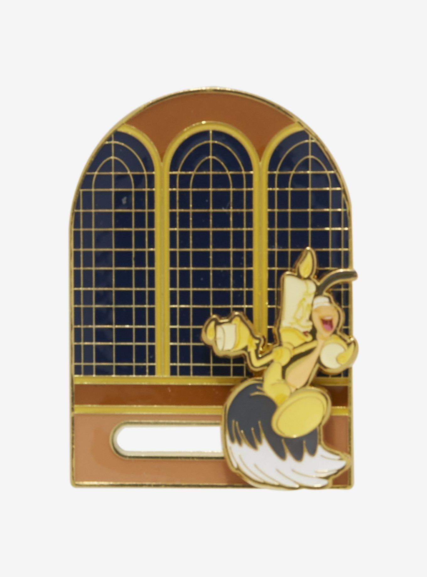 Loungefly Disney Beauty and The Beast Lumiere & Babette Dancing Moving Enamel Pin, , hi-res