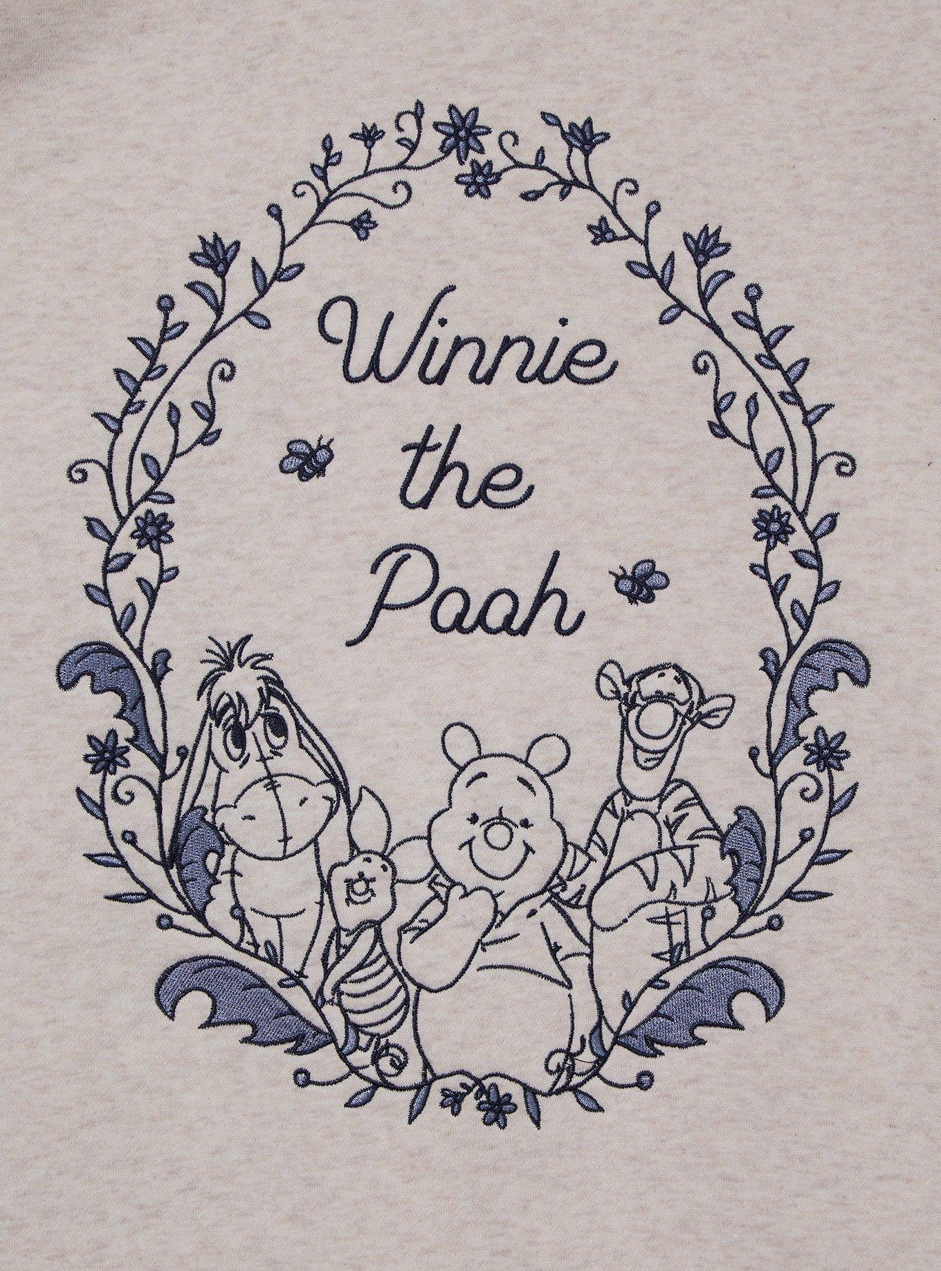 Disney Winnie The Pooh Floral Tonal Crewneck, , hi-res