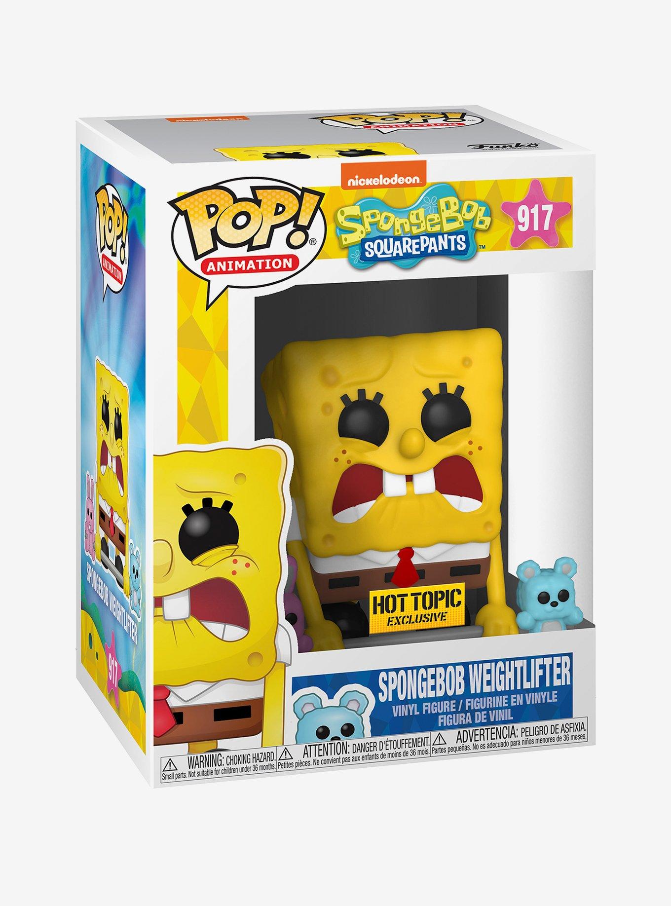 Funko SpongeBob SquarePants Pop! Animation SpongeBob Weightlifter Vinyl Figure Hot Topic Exclusive, , hi-res