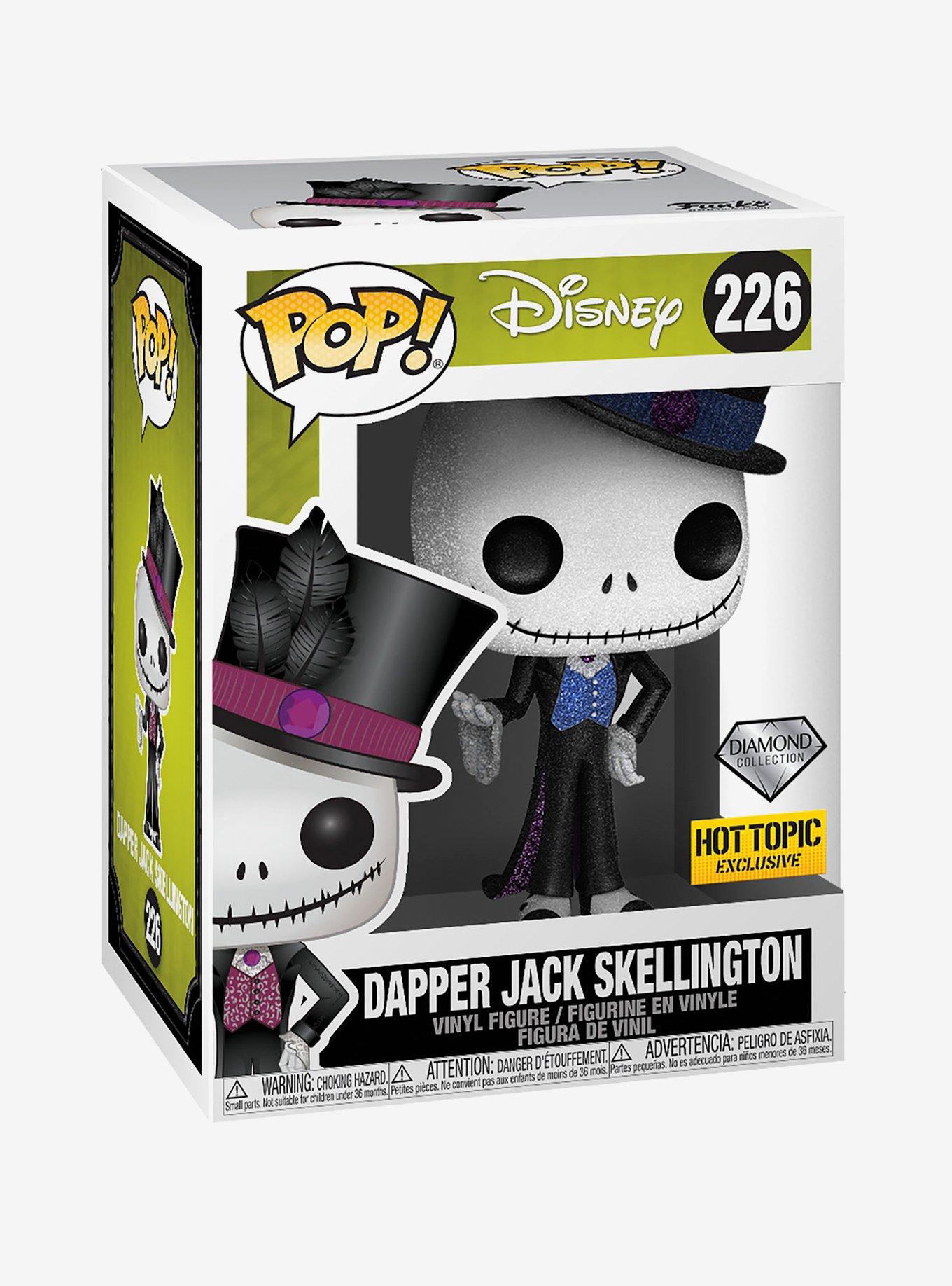 Funko The Nightmare Before Christmas Diamond Collection Pop! Dapper Jack Skellington Vinyl Figure Hot Topic Exclusive, , hi-res