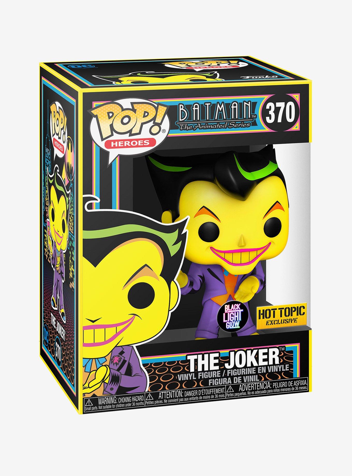 Funko DC Comics Batman The Animated Series Pop! The Joker (Blacklight) Vinyl Figure Hot Topic Exclusive, , hi-res