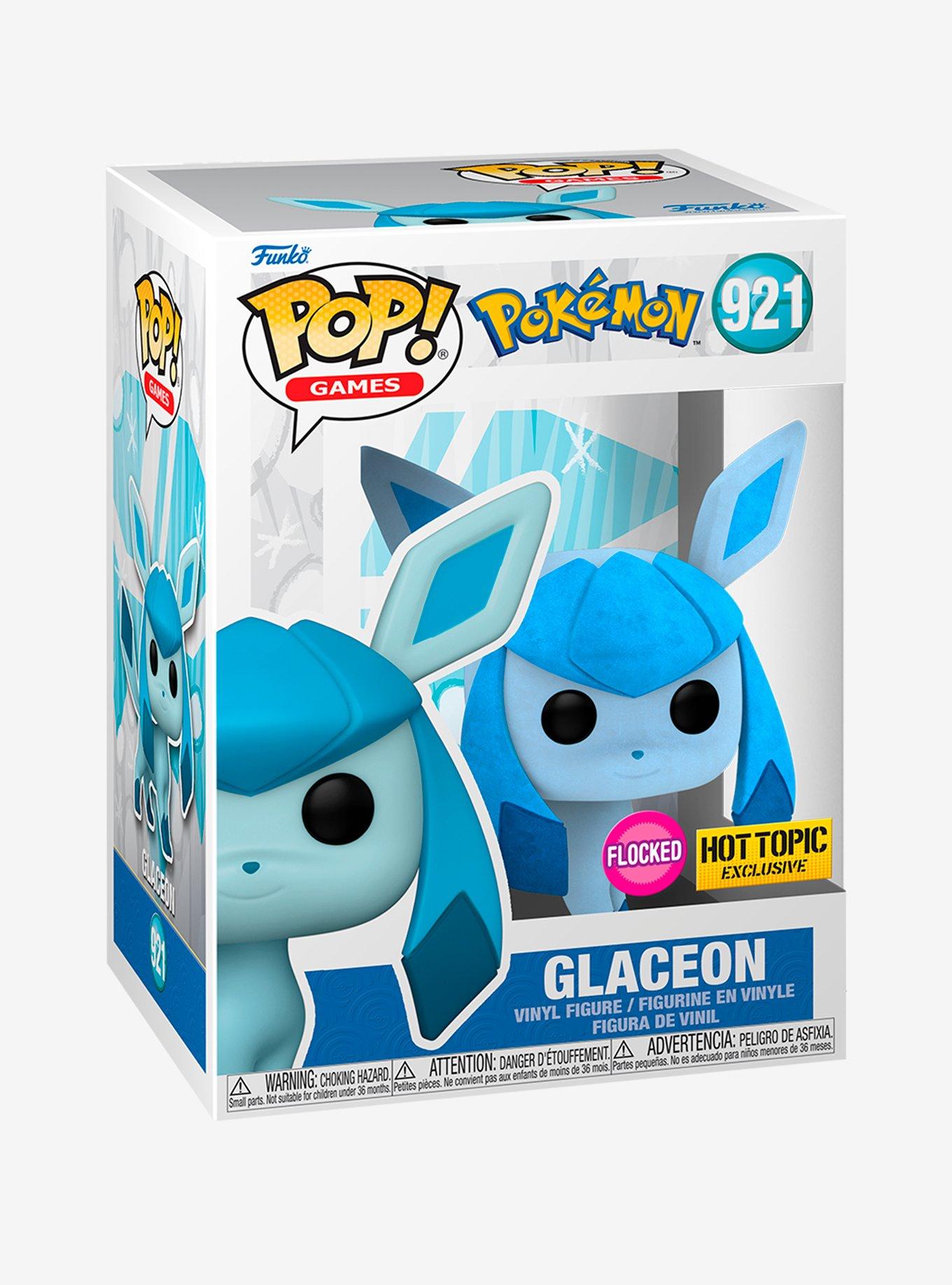 Funko Pokemon Pop! Games Glaceon (Flocked) Vinyl Figure Hot Topic Exclusive, , hi-res