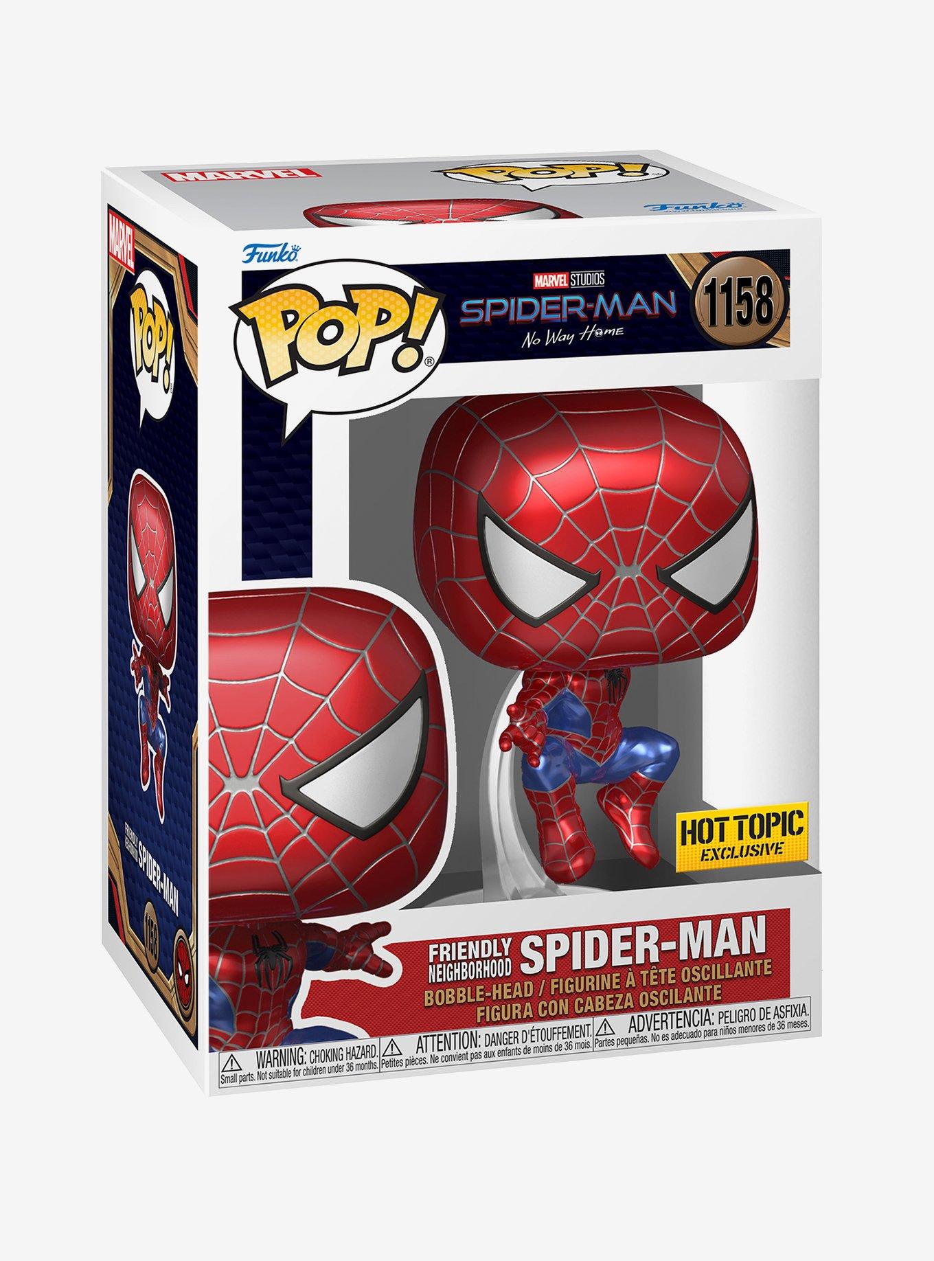 Funko Marvel Spider-Man: No Way Home Pop! Friendly Neighborhood Spider-Man Vinyl Bobble-Head Hot Topic Exclusive, , hi-res