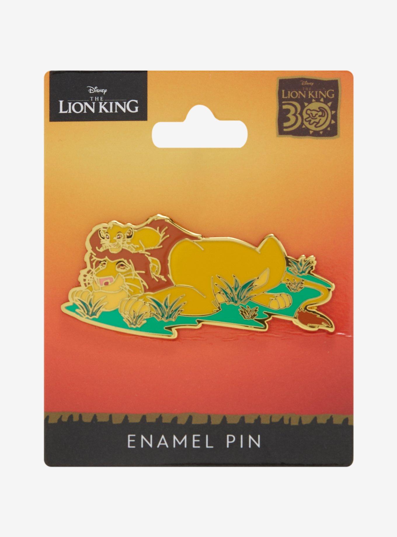 Disney The Lion King Mufasa & Simba Grassy Enamel Pin, , hi-res