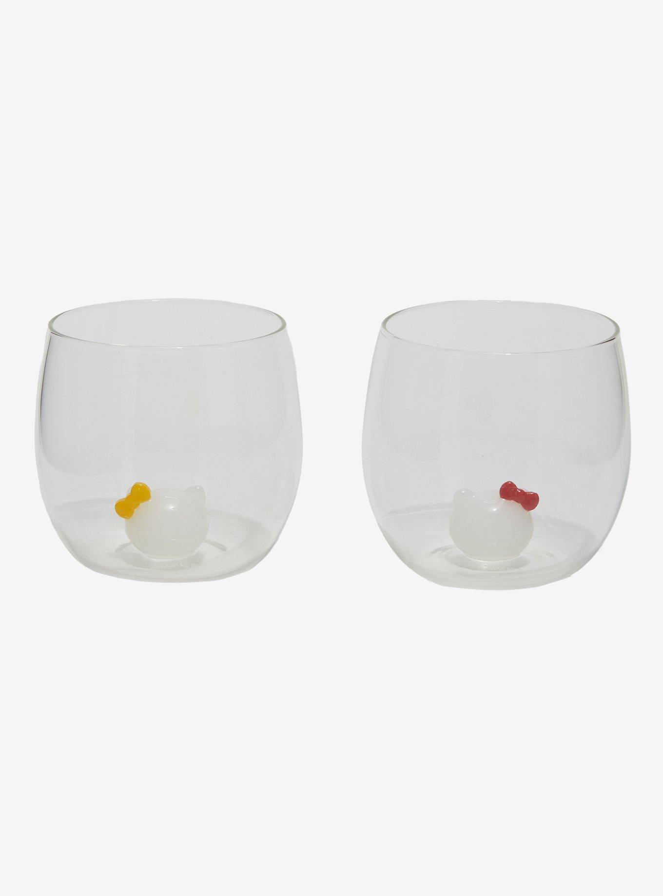 Hello Kitty & Mimmy 3D Icon Glass Cup Set, , hi-res