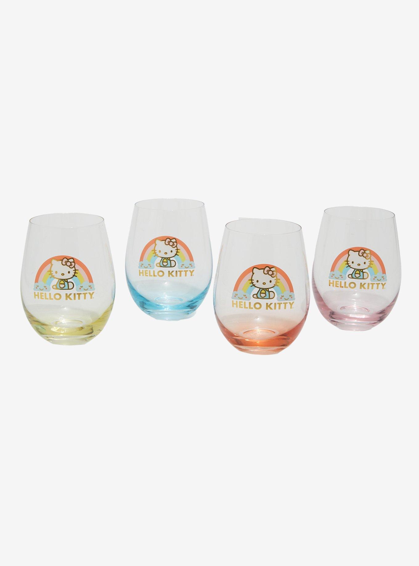 Hello Kitty Rainbows Stemless Glass Set, , alternate