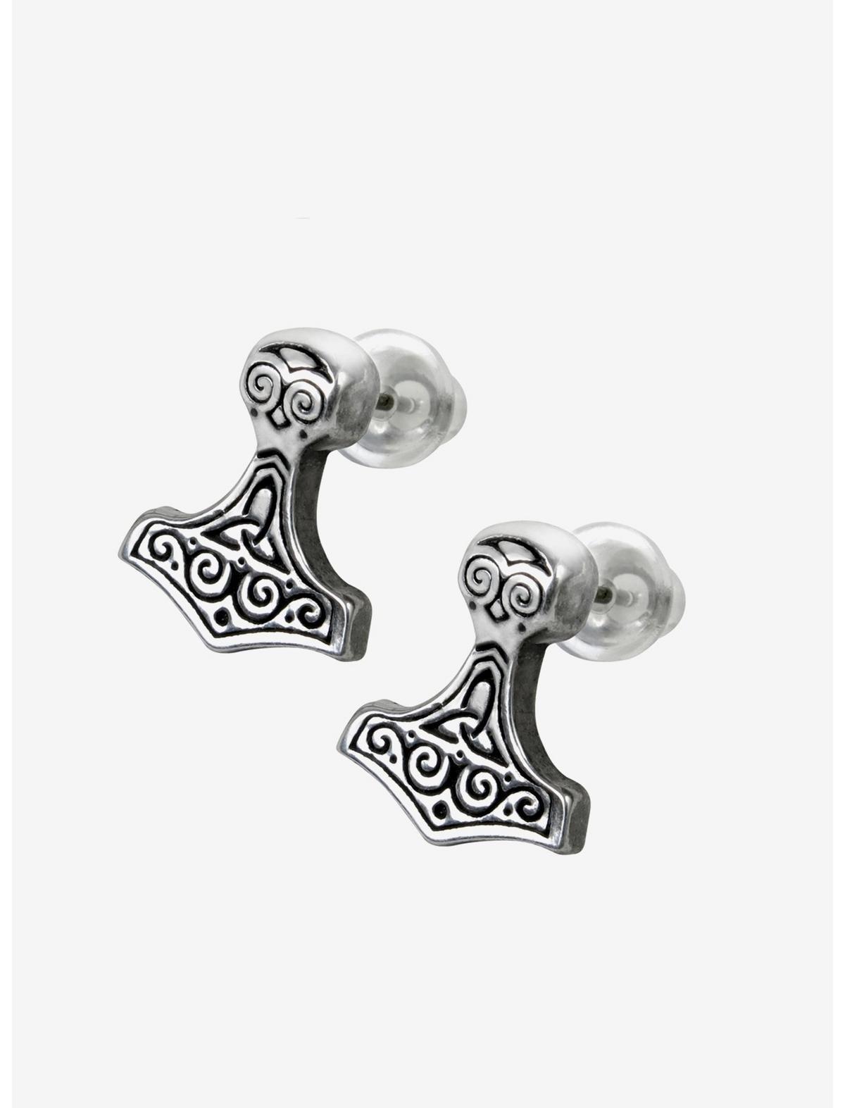 Alchemy of England Thor Hammer Earstuds, , hi-res