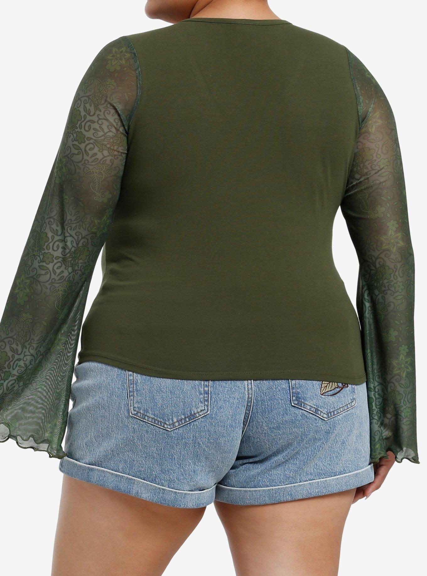 The Lord Of The Rings One Ring Mesh Bell Sleeve Top Plus Size, , hi-res