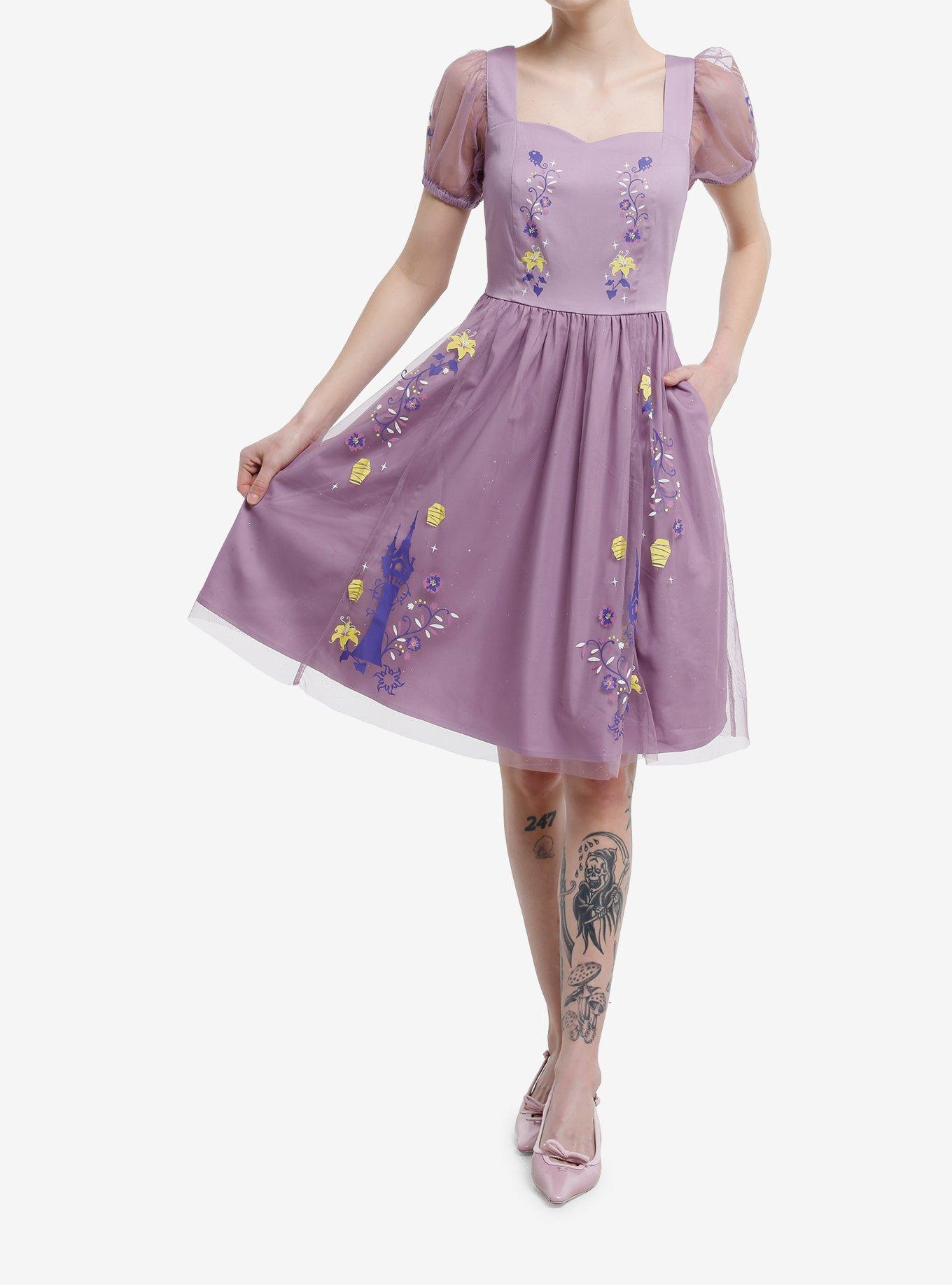 Her Universe Disney Tangled Lantern Retro Puff Sleeve Dress Her Universe Exclusive, , hi-res