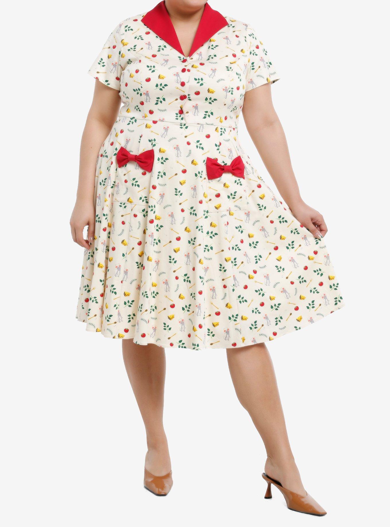 Her Universe Disney Pixar Ratatouille Button Retro Dress Plus Size Her Universe Exclusive, , hi-res