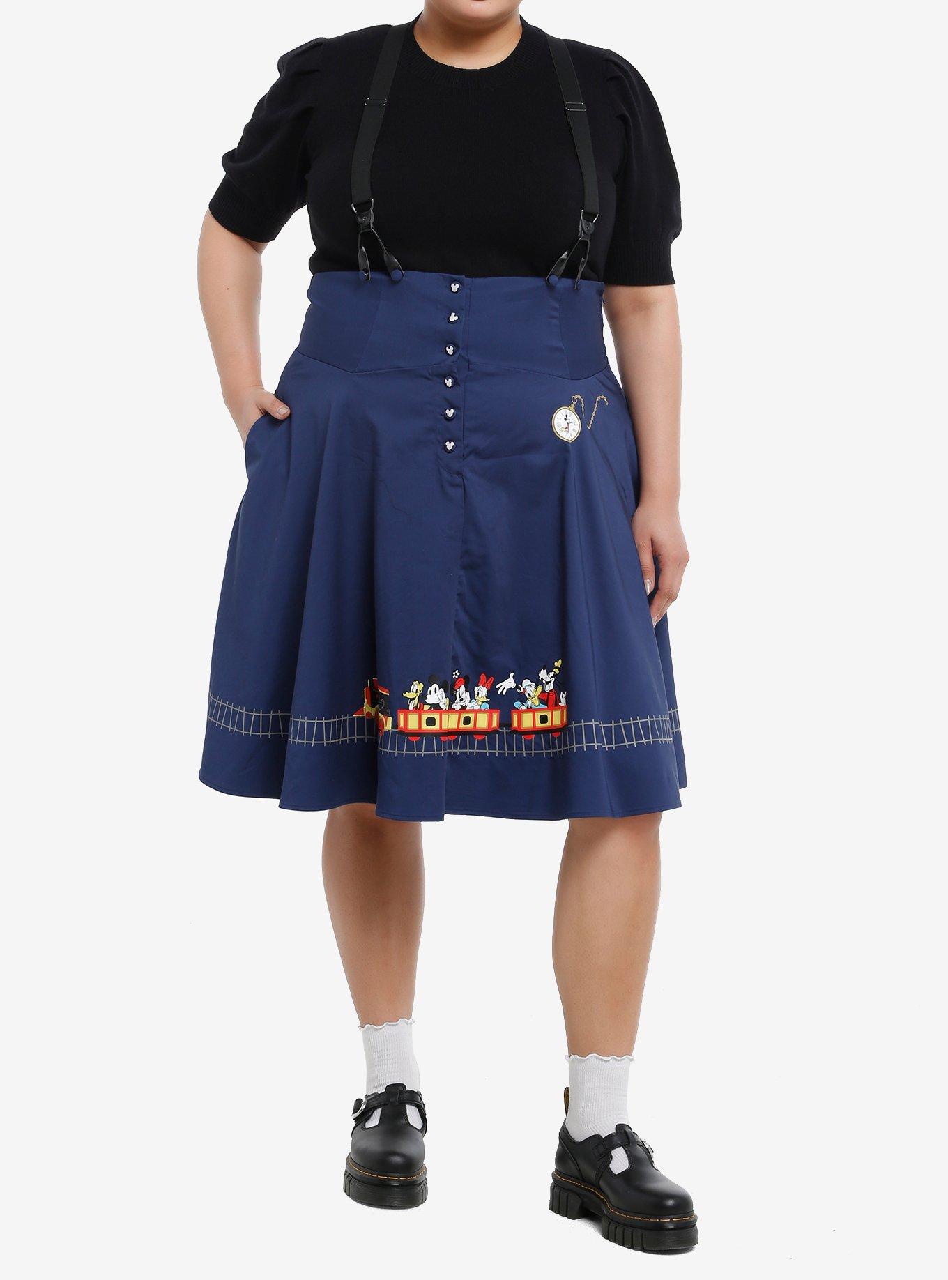 Her Universe Disney Mickey Mouse And Friends Train Retro Skirtall Plus Size Her Universe Exclusive, , hi-res