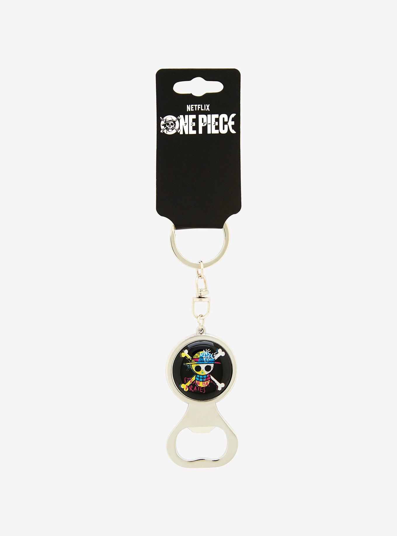 One Piece Straw Hat Pirates Jolly Roger Keychain & Bottle Opener, , alternate