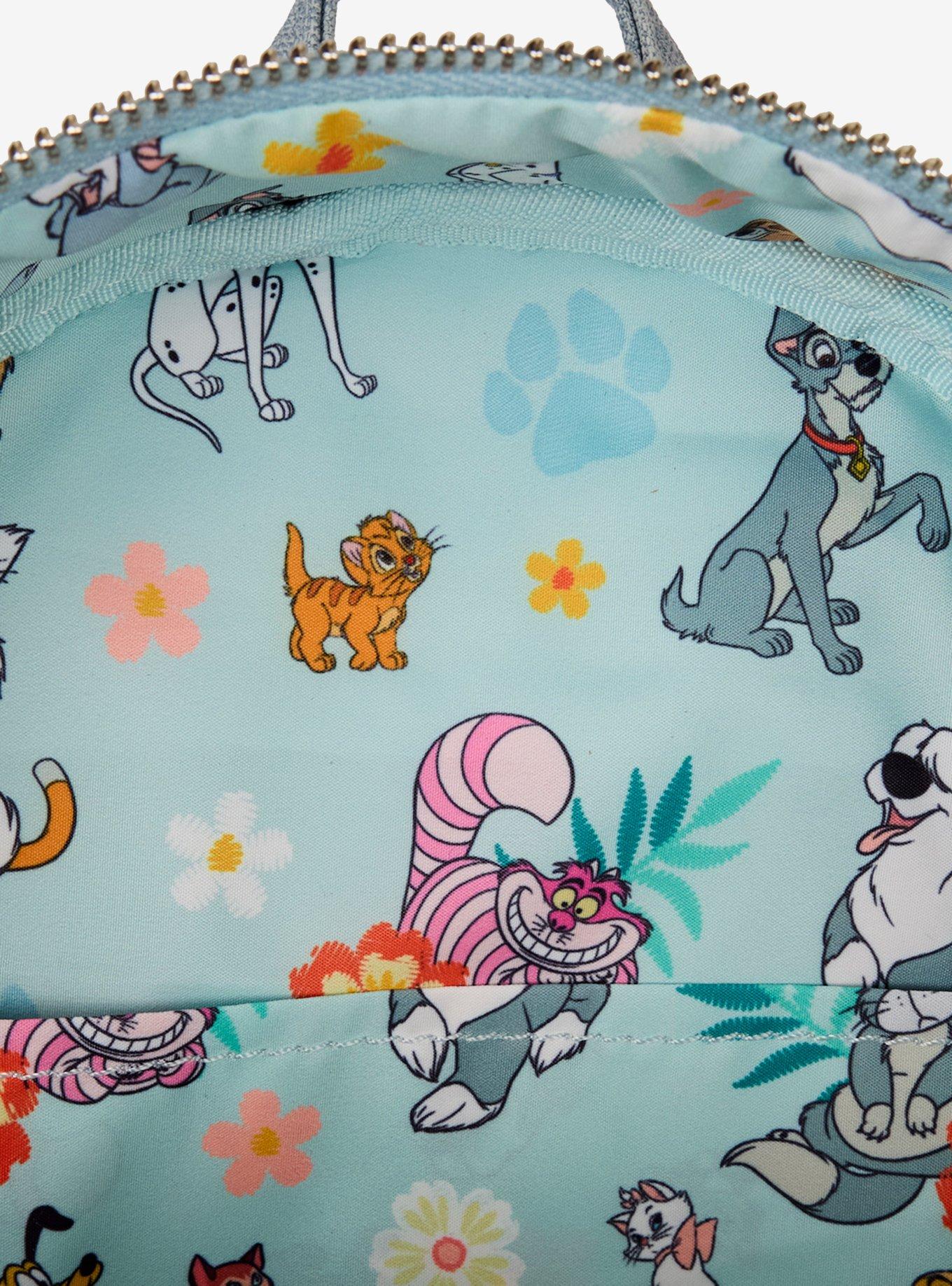 Loungefly Disney Dogs & Cats Denim Mini Backpack, , alternate