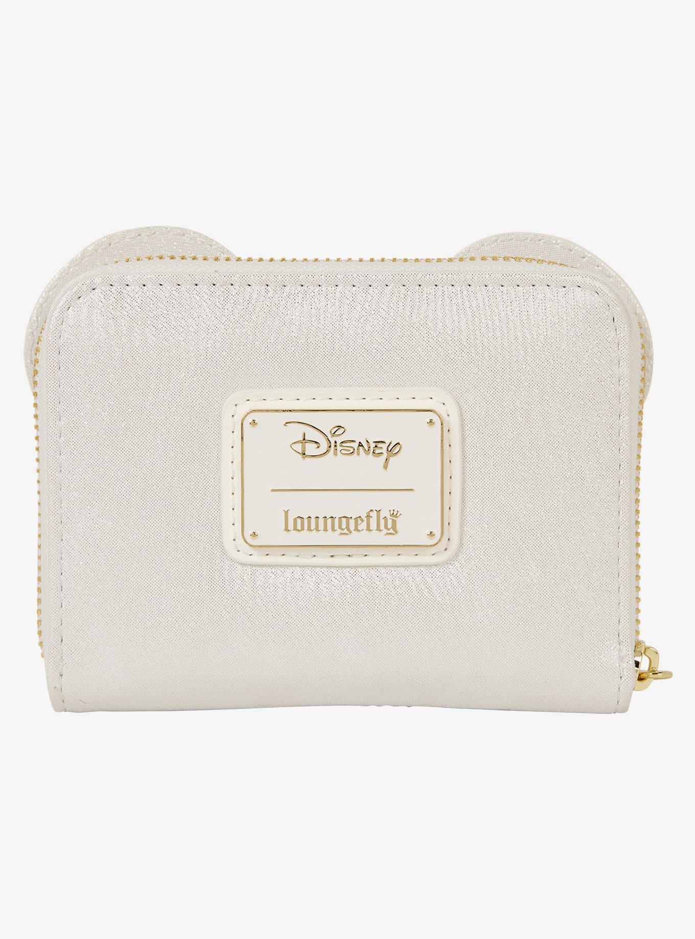 Loungefly Disney Minnie Mouse Ears Lace Wedding Small Zip Wallet, , hi-res