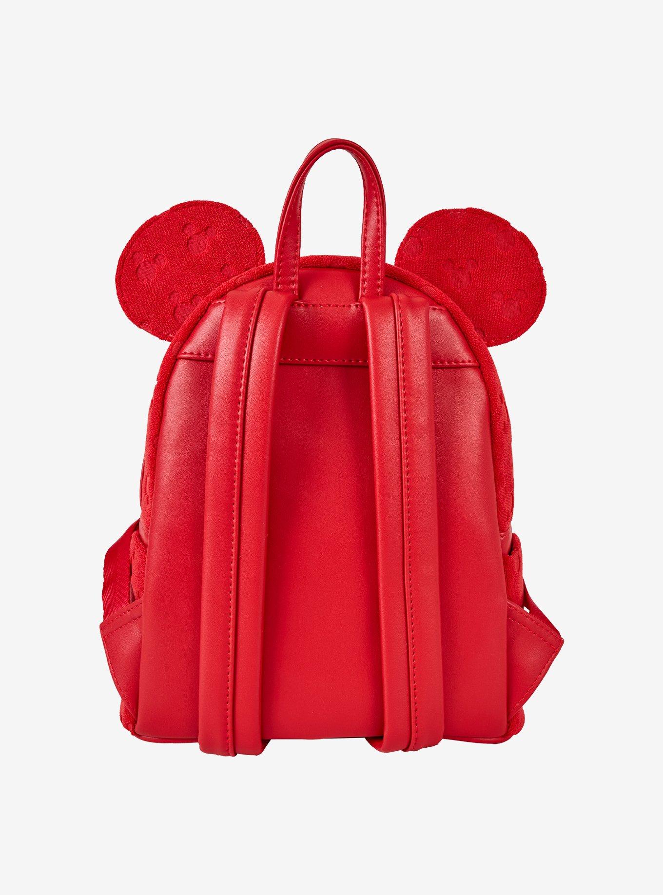 Loungefly Disney Mickey Mouse Plush Allover Print Ears Mini Backpack with Coin Purse
