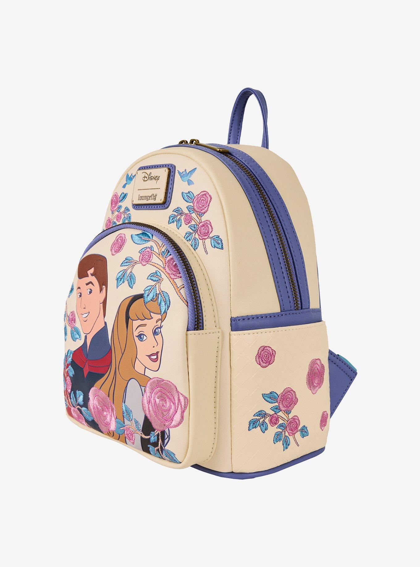 Loungefly Disney Sleeping Beauty Aurora & Prince Phillip Floral Mini Backpack, , alternate