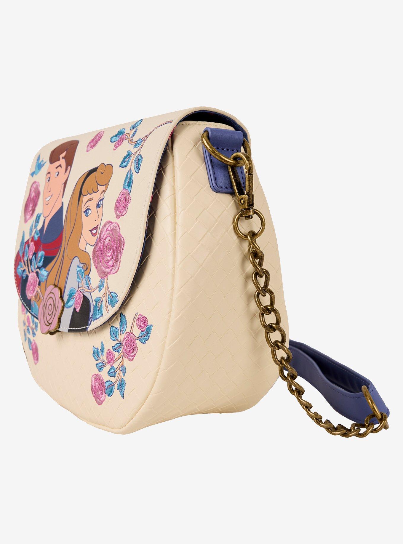 Loungefly Disney Sleeping Beauty Aurora & Prince Phillip Floral Crossbody Bag, , alternate