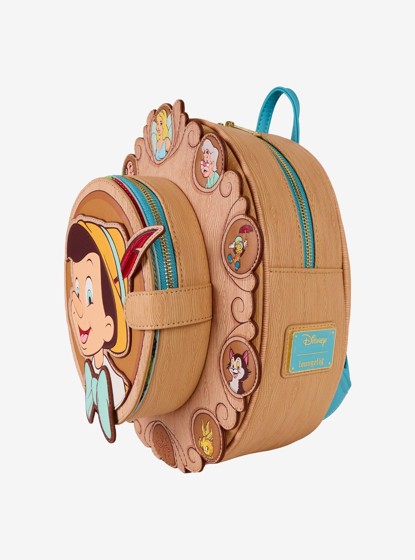 Loungefly Disney Pinocchio Wood Frame Portrait Figural Mini Backpack, , alternate
