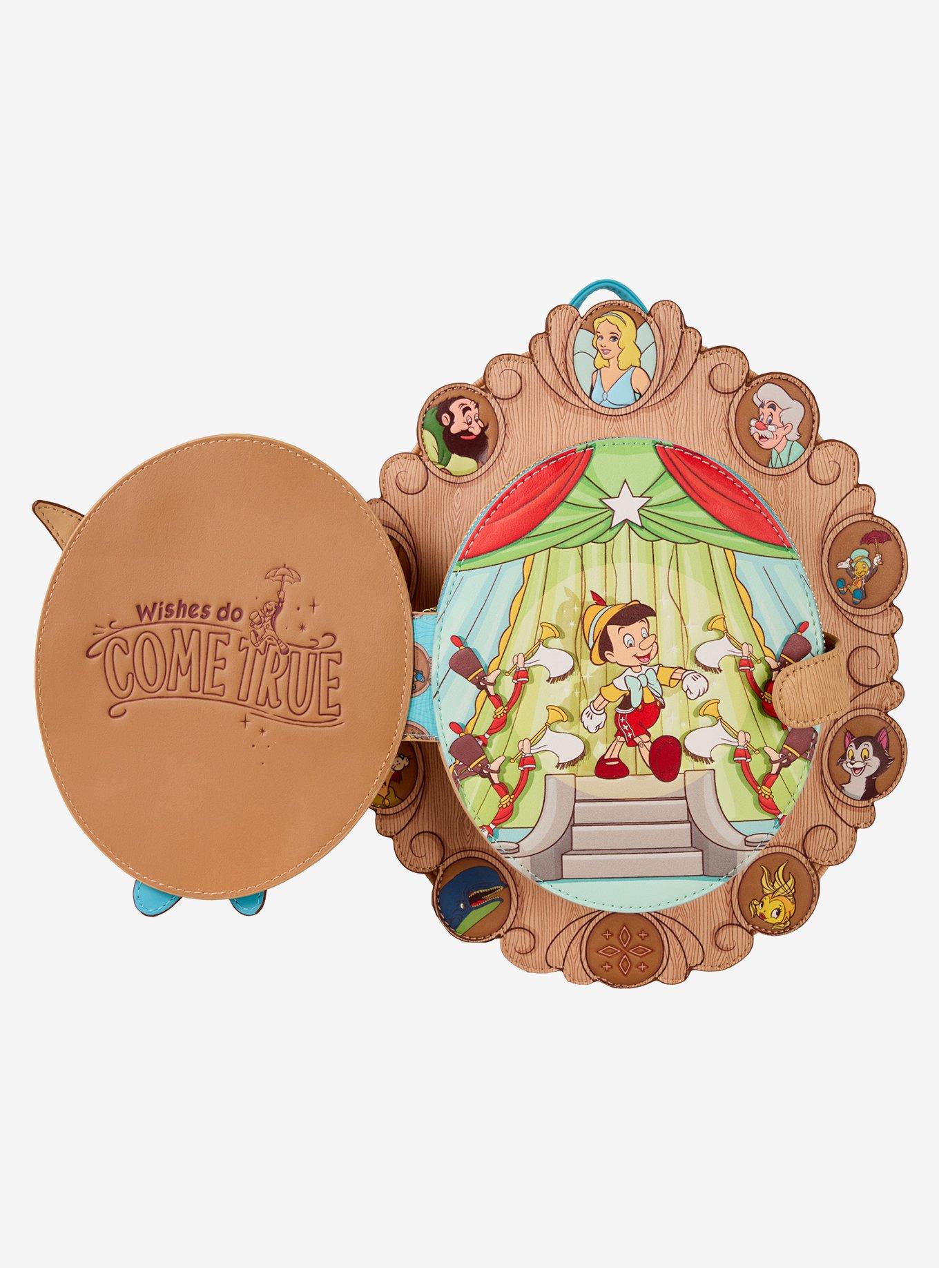 Loungefly Disney Pinocchio Wood Frame Portrait Figural Mini Backpack, , alternate