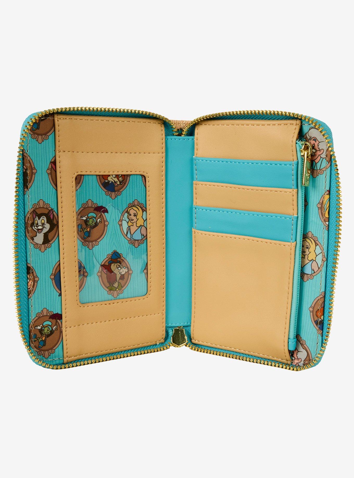 Loungefly Disney Pinocchio Wood Frame Portrait Small Zip Wallet, , alternate