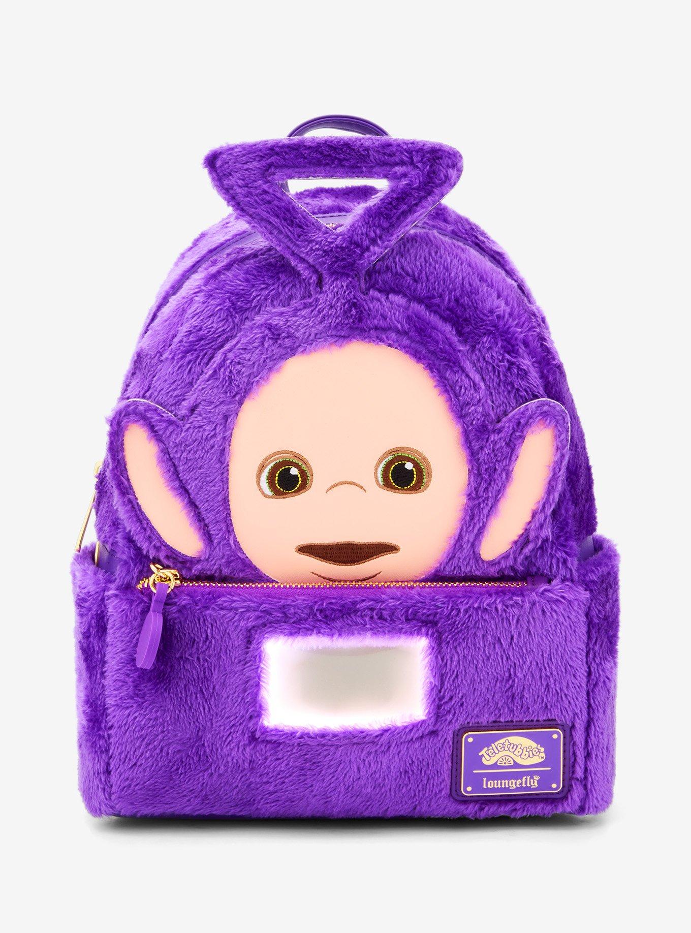 Loungefly Teletubbies Tinky Winky Figural Plush Light-Up Mini Backpack, , alternate