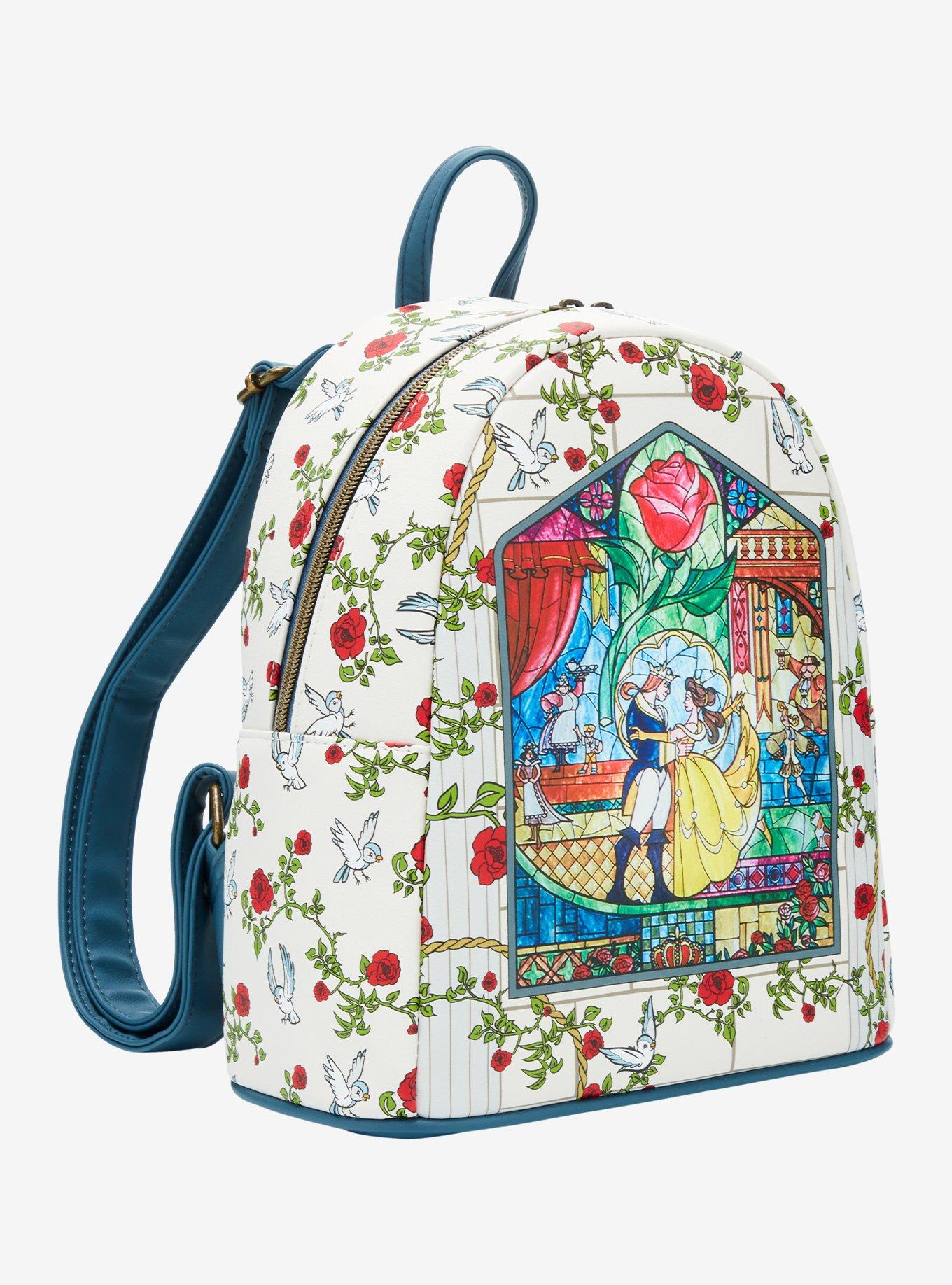 Loungefly Disney Beauty And The Beast Stained Glass Mini Backpack, , hi-res